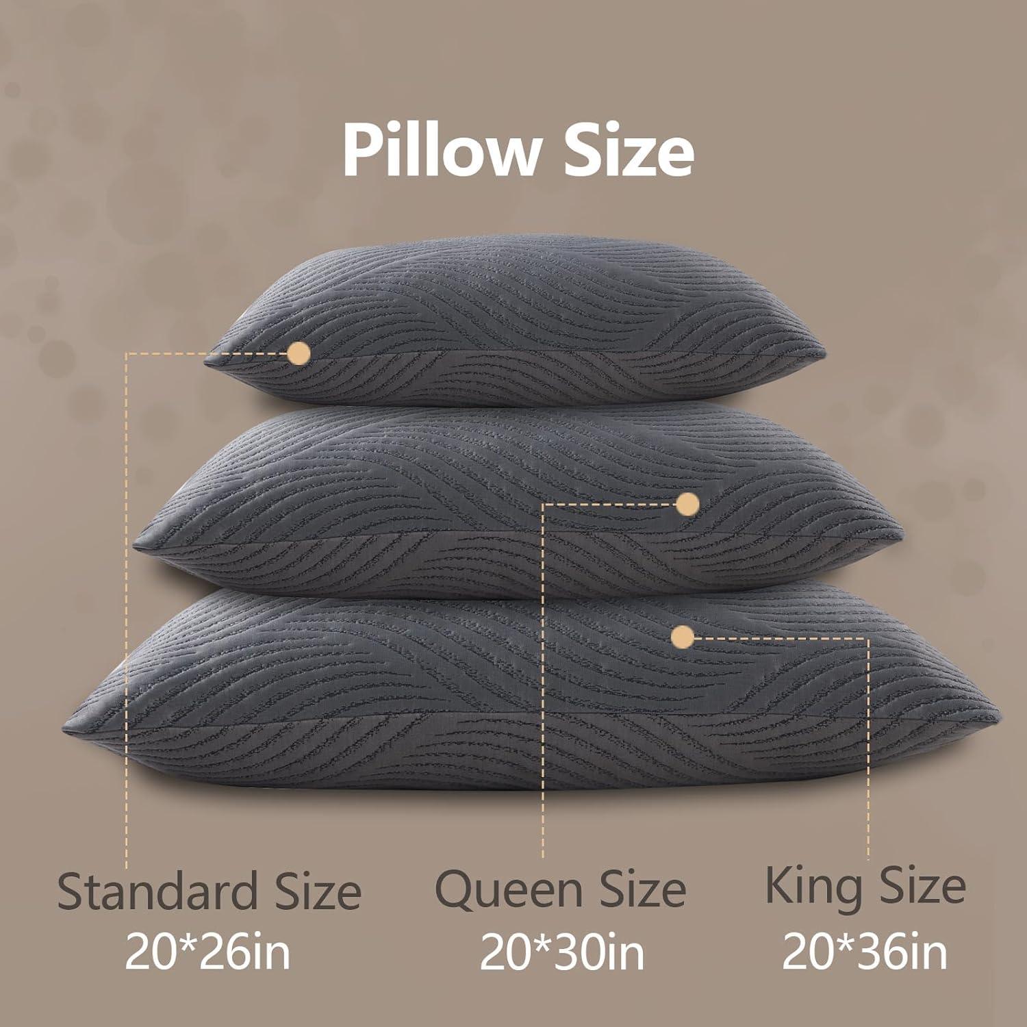 Juego de 2 almohadas Queen Smilereve espuma viscoelástica