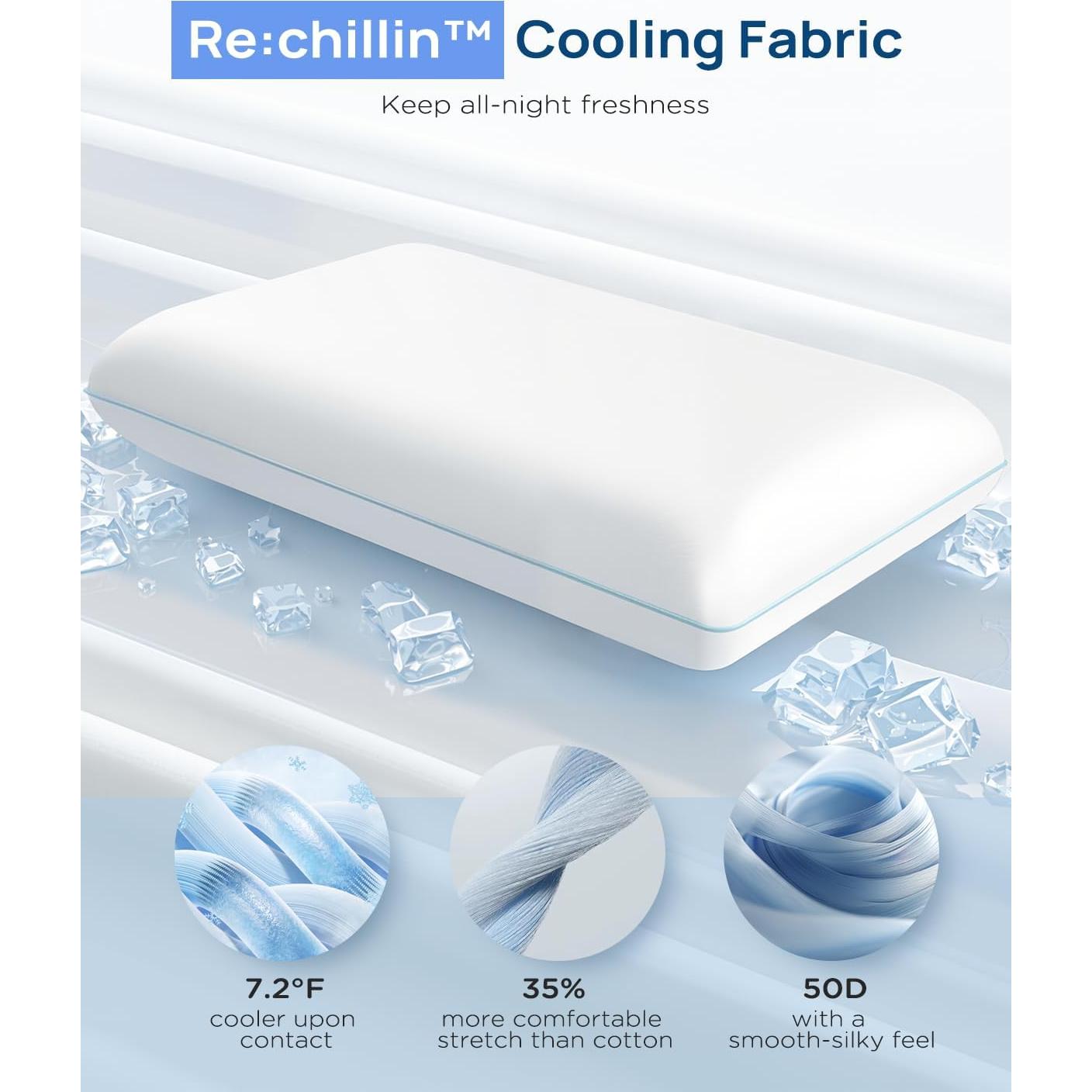 Almohada Cervical Releep RL-103 Espuma de Memoria 70x40cm