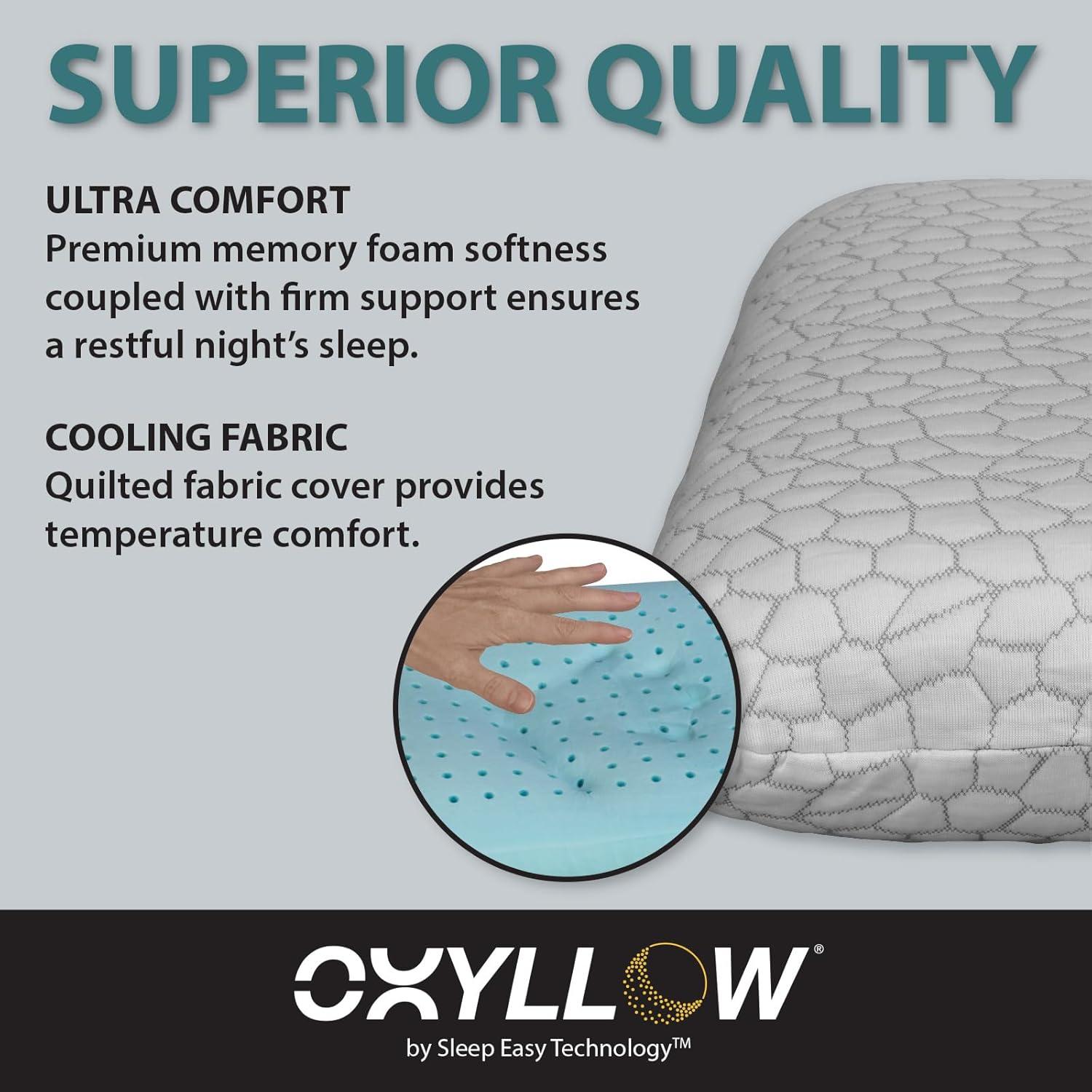 Almohada Viscoelástica Oxyllow Refrigerante Hipoalergénica