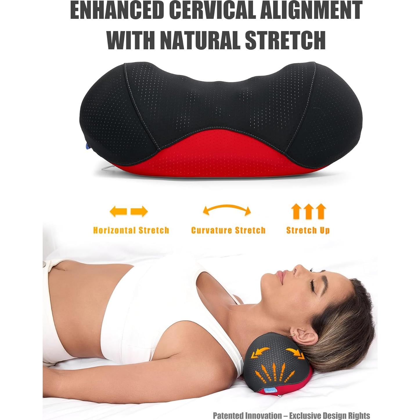 Almohada Cervical Ergonómica Bespilow Doble Capa 30x13 cm