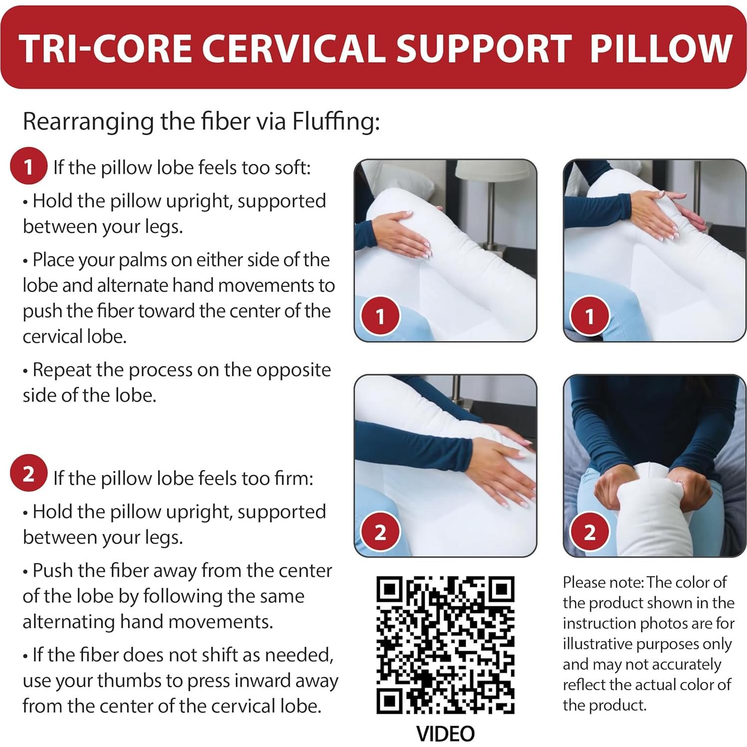 Almohada Cervical Tri-Core Suave Core Products 61x41 cm