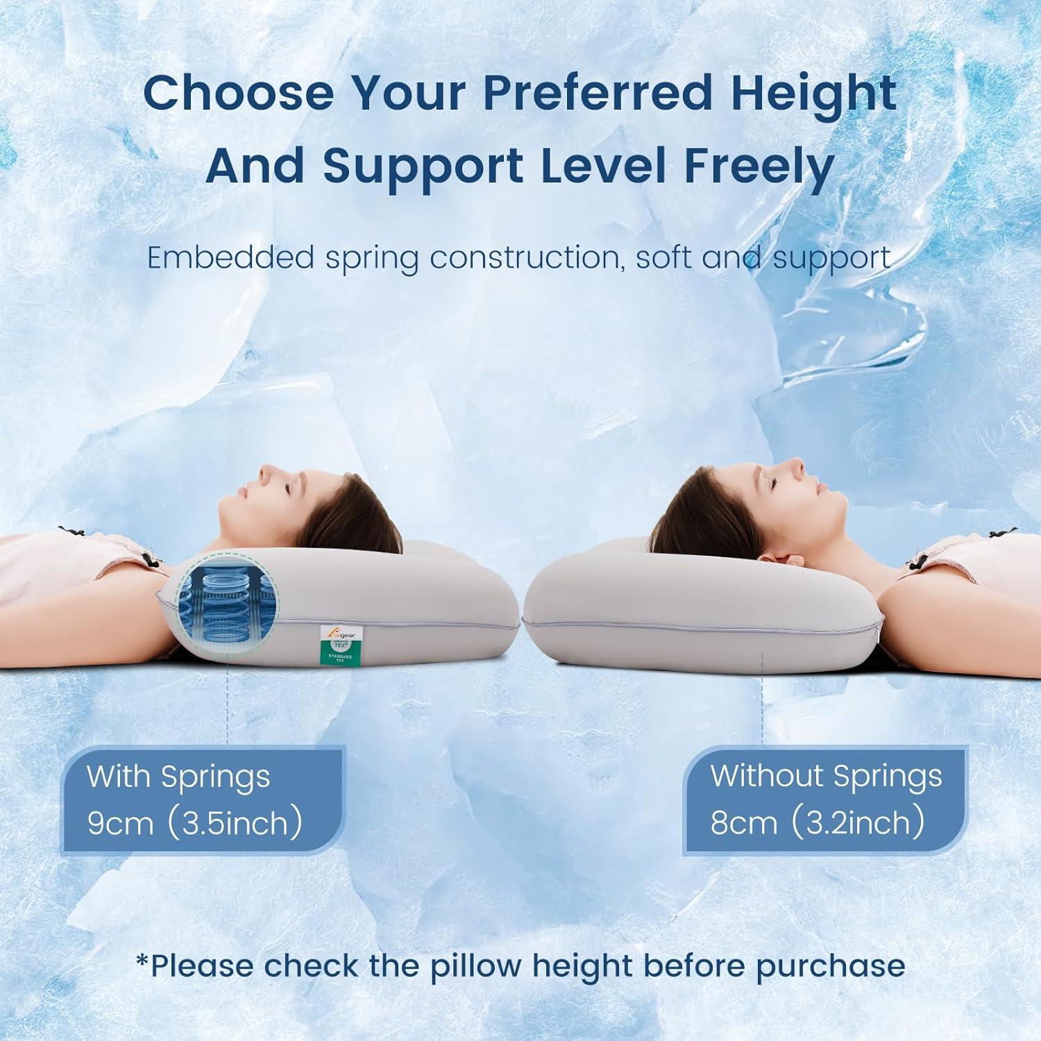 Almohada de Enfriamiento Elegear con Resortes M Gris