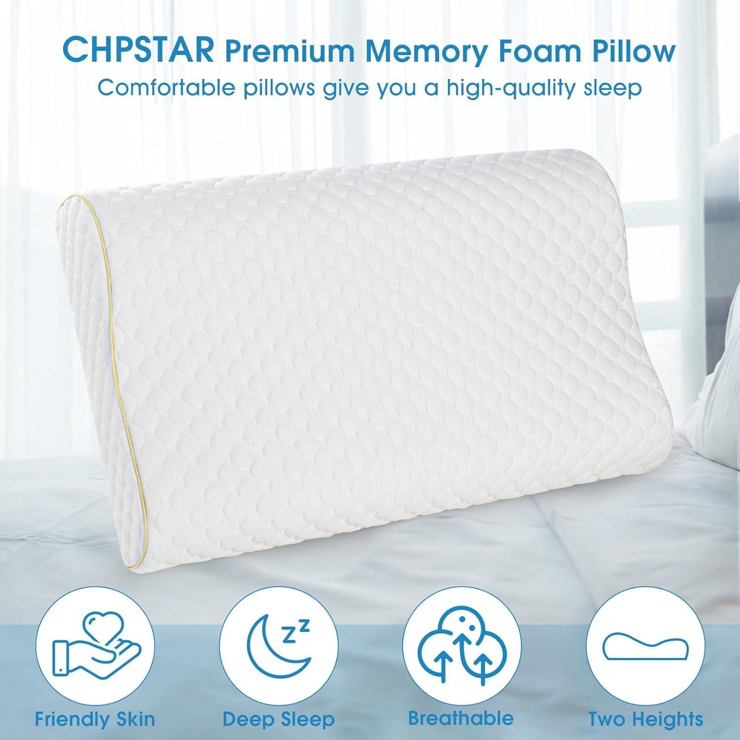 Almohada Cervical Espuma Viscoelástica Chpstar ZT1003 61x36 cm
