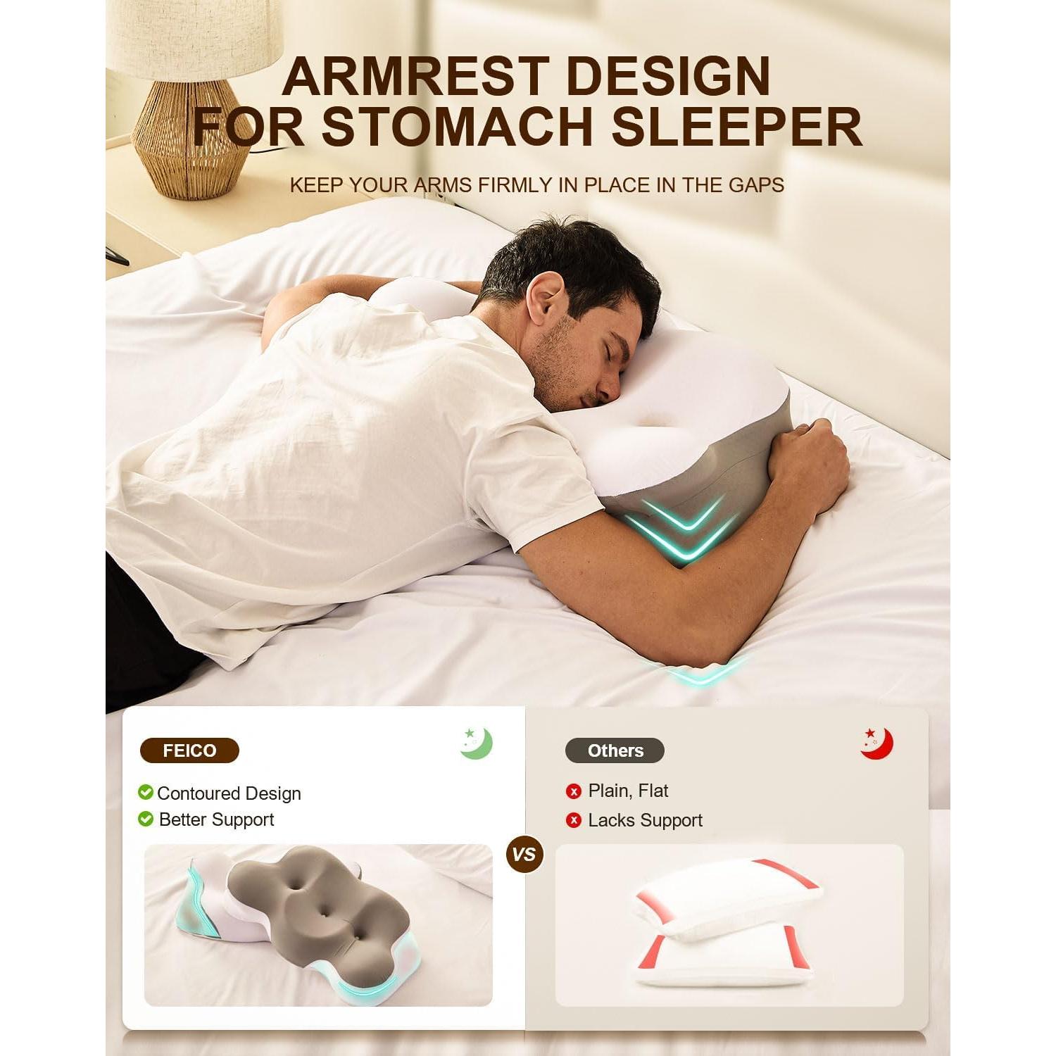 Almohada Cervical Ergonómica FEICO 61x36 cm Espuma Memoria