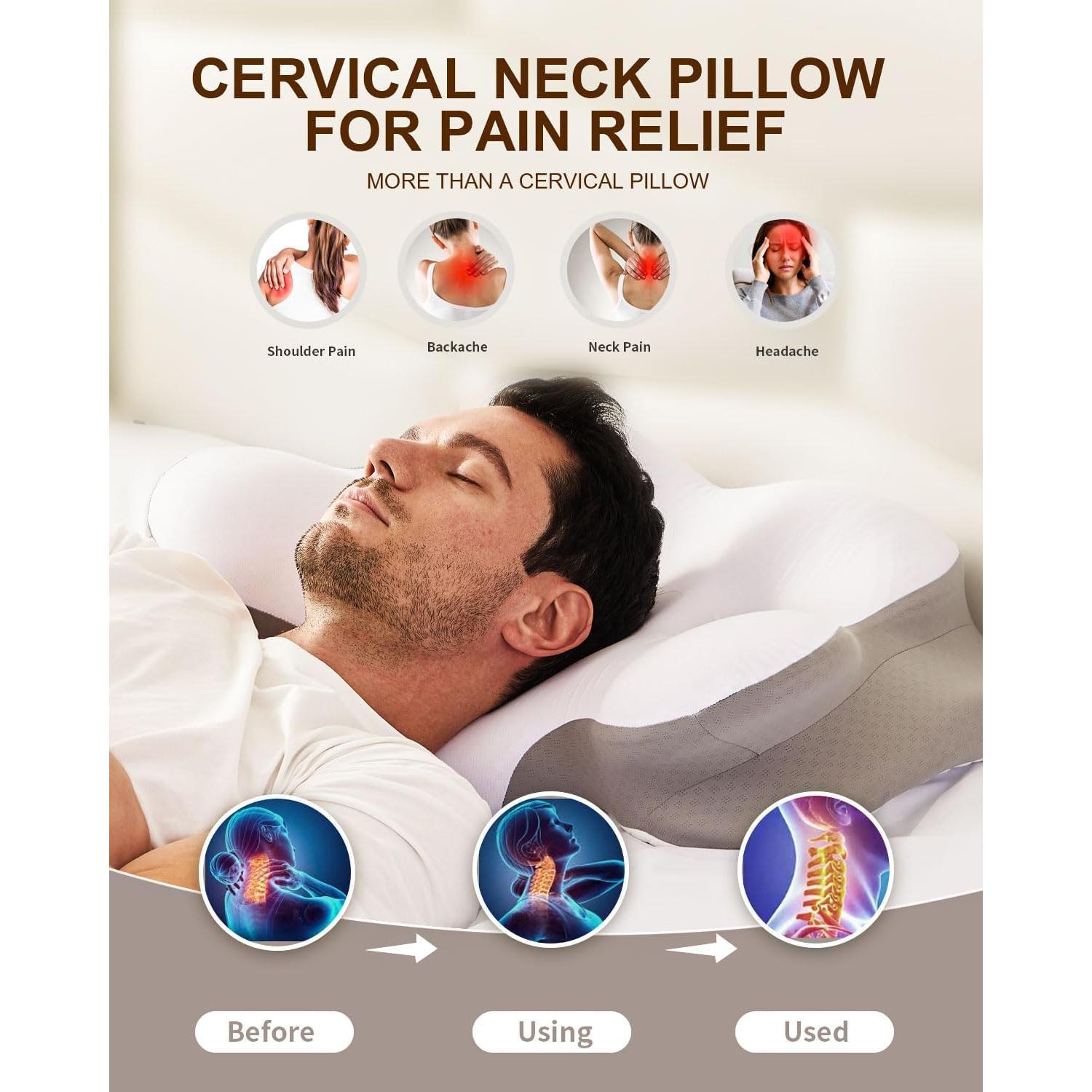 Almohada Cervical Ergonómica FEICO 61x36 cm Espuma Memoria