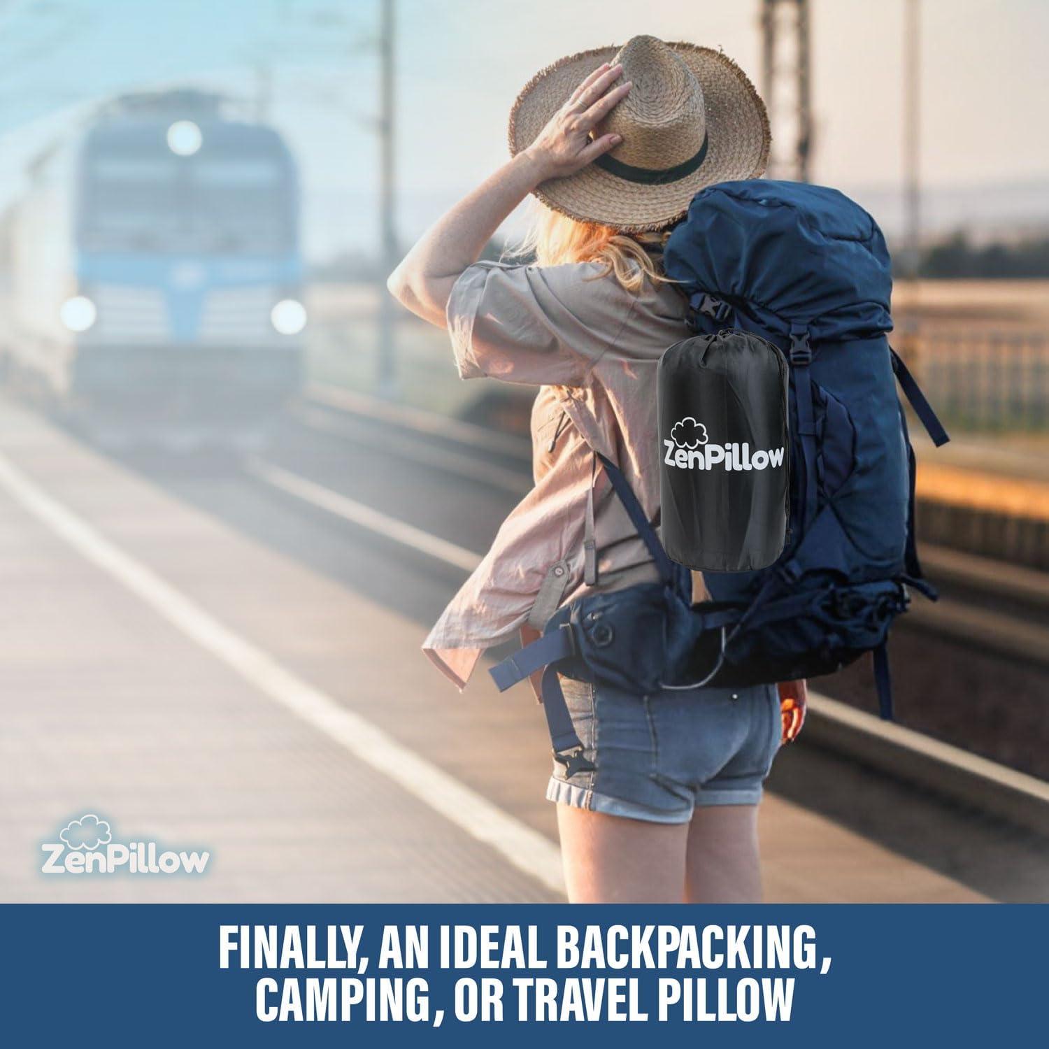 Almohada de Viaje Cervical ZenPillow - Espuma con Memoria 44x30 cm