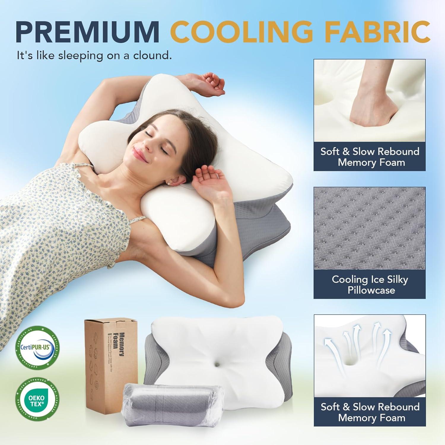 Almohada Cervical Ergonómica Coperat 63.5x38.1 cm Refrigerante