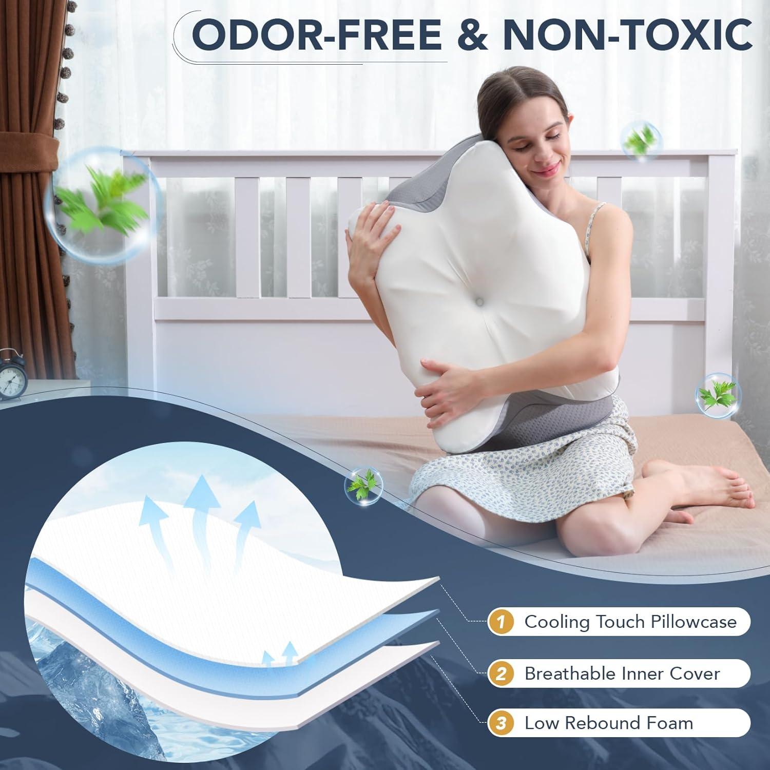 Almohada Cervical Ergonómica Coperat 63.5x38.1 cm Refrigerante