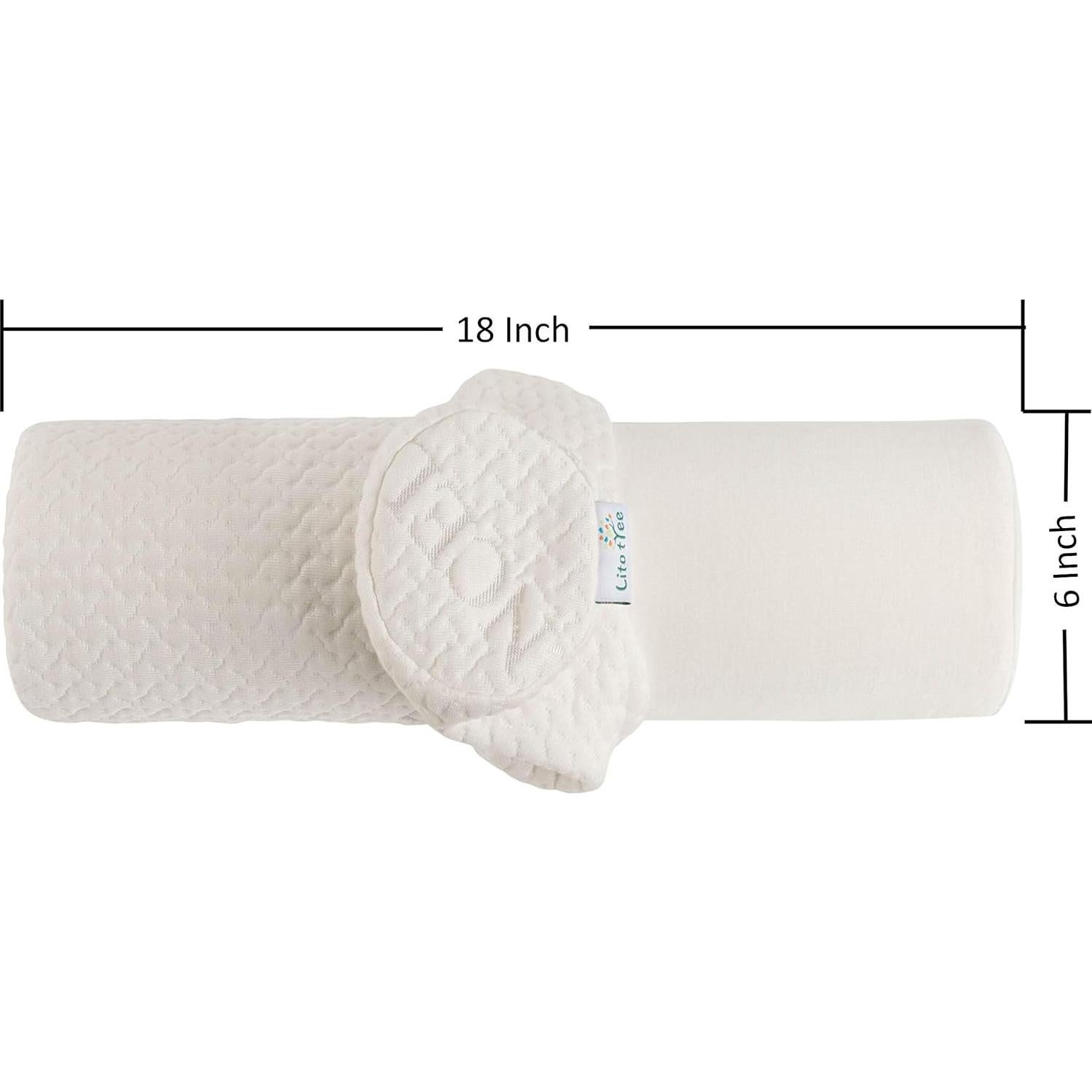 Almohada Redonda LitoTree Espuma Viscoelástica 18x6 cm