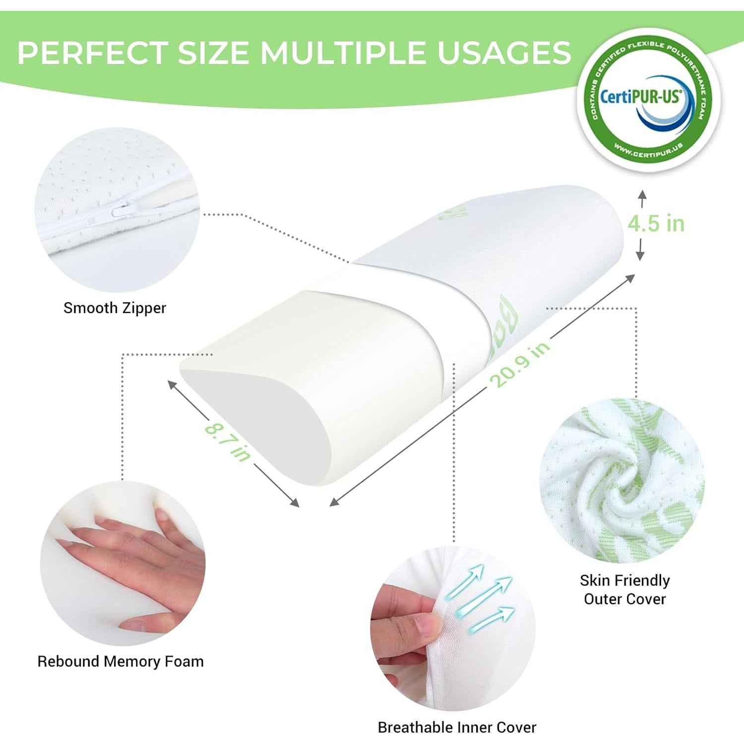 Almohada Cervical COOLBEBE Espuma de Memoria Estándar