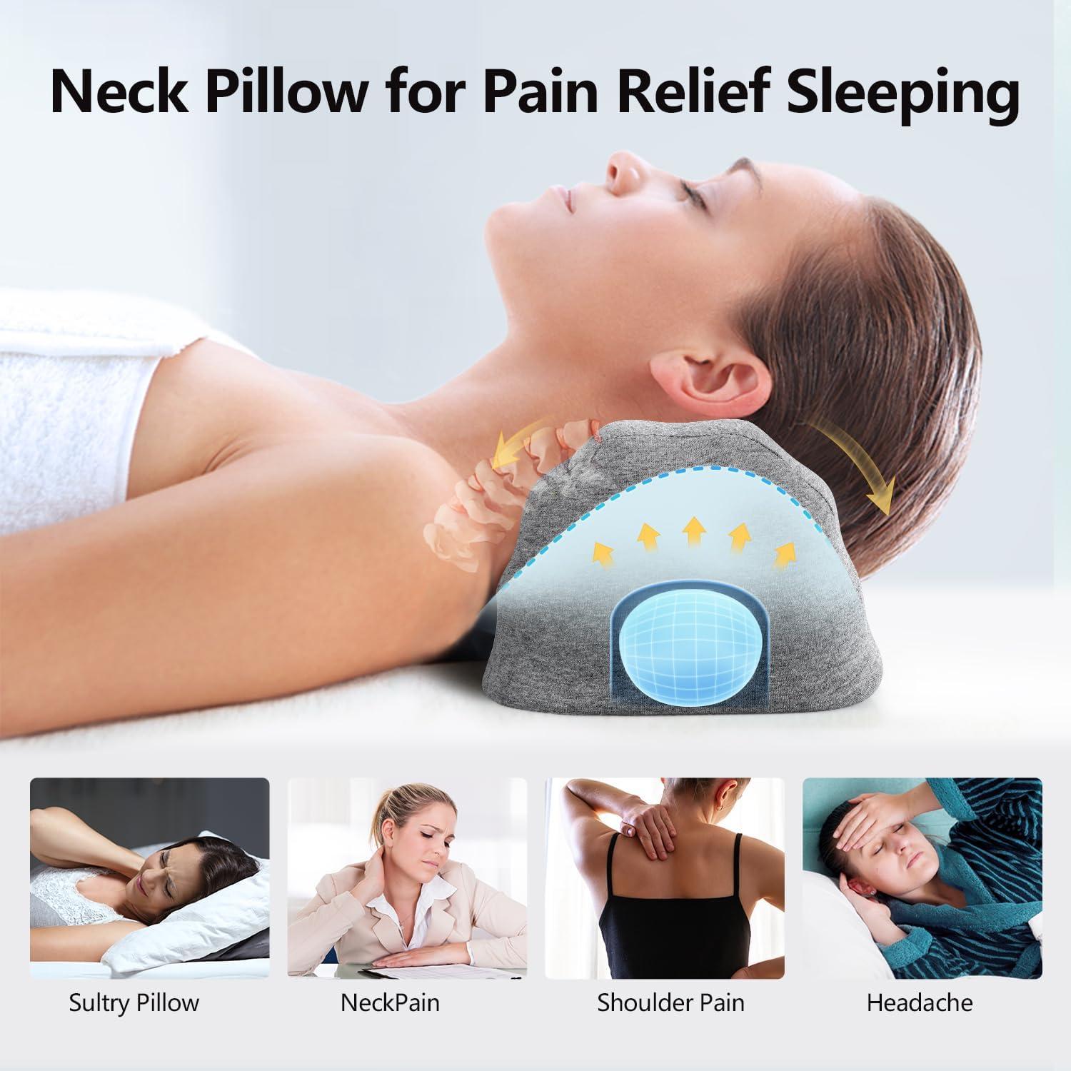 Almohada Cervical Inflable RESTCLOUD Ajustable para Dormir