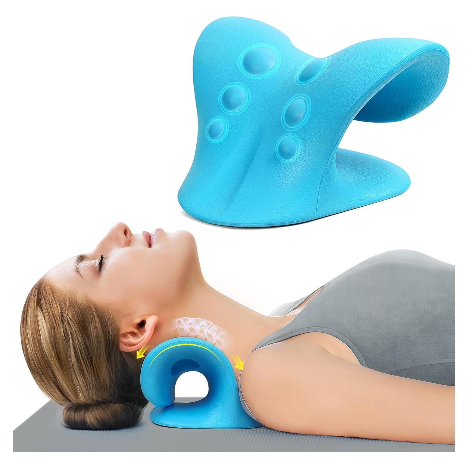 Estirador de Cuello ComfortLife Azul - Alivio Dolor Cervical