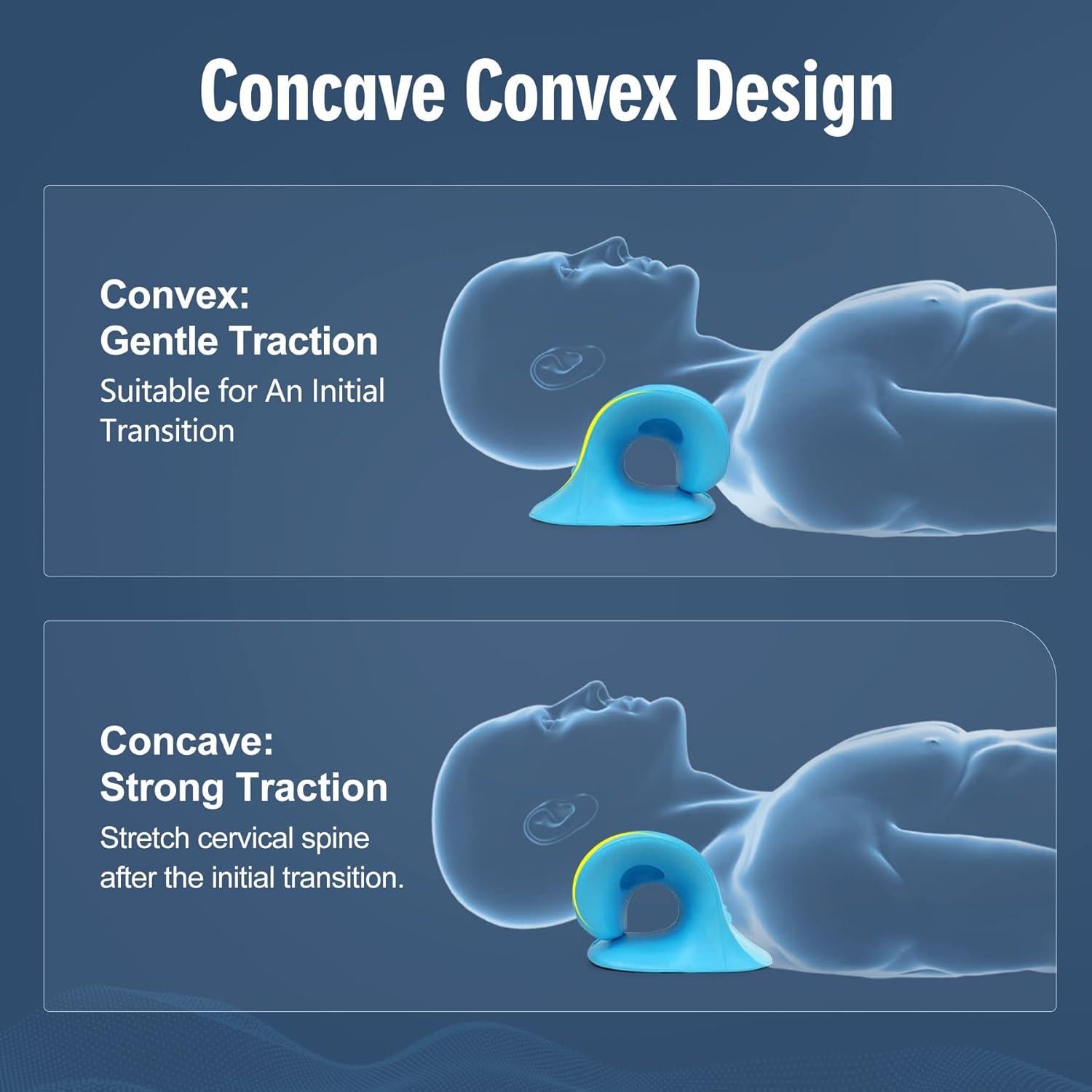 Estirador de Cuello ComfortLife Azul - Alivio Dolor Cervical