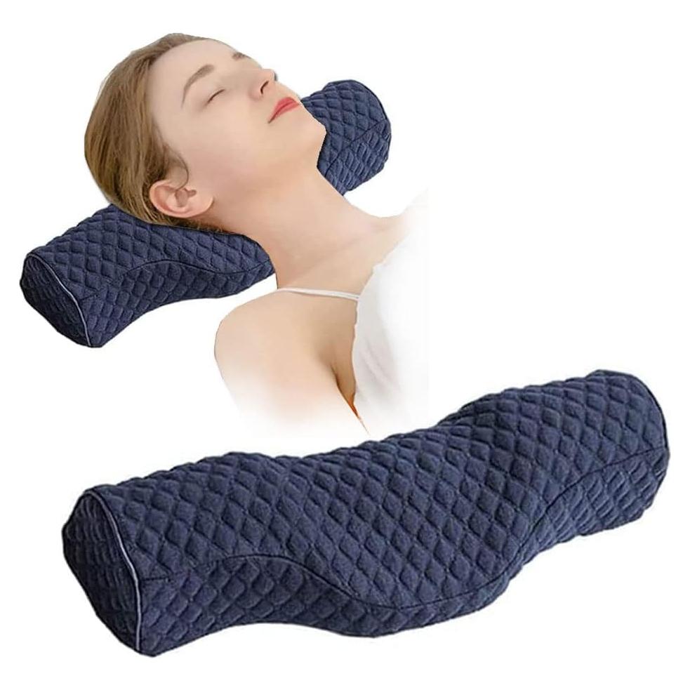 Almohada Cervical Viscoelástica BEDAZE 45x15x10 cm Azul