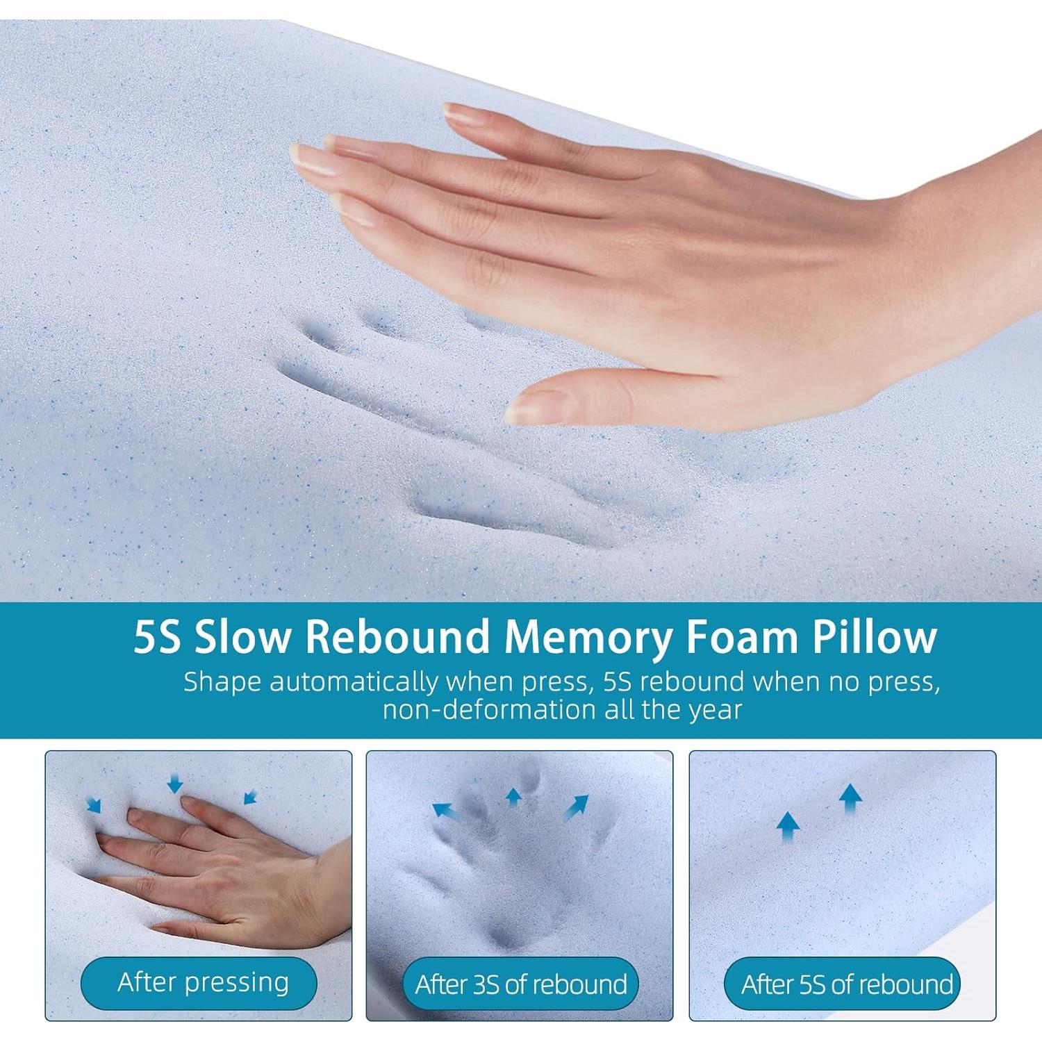 Almohada delgada de gel de memoria SUQ I OME 60x34.8 cm