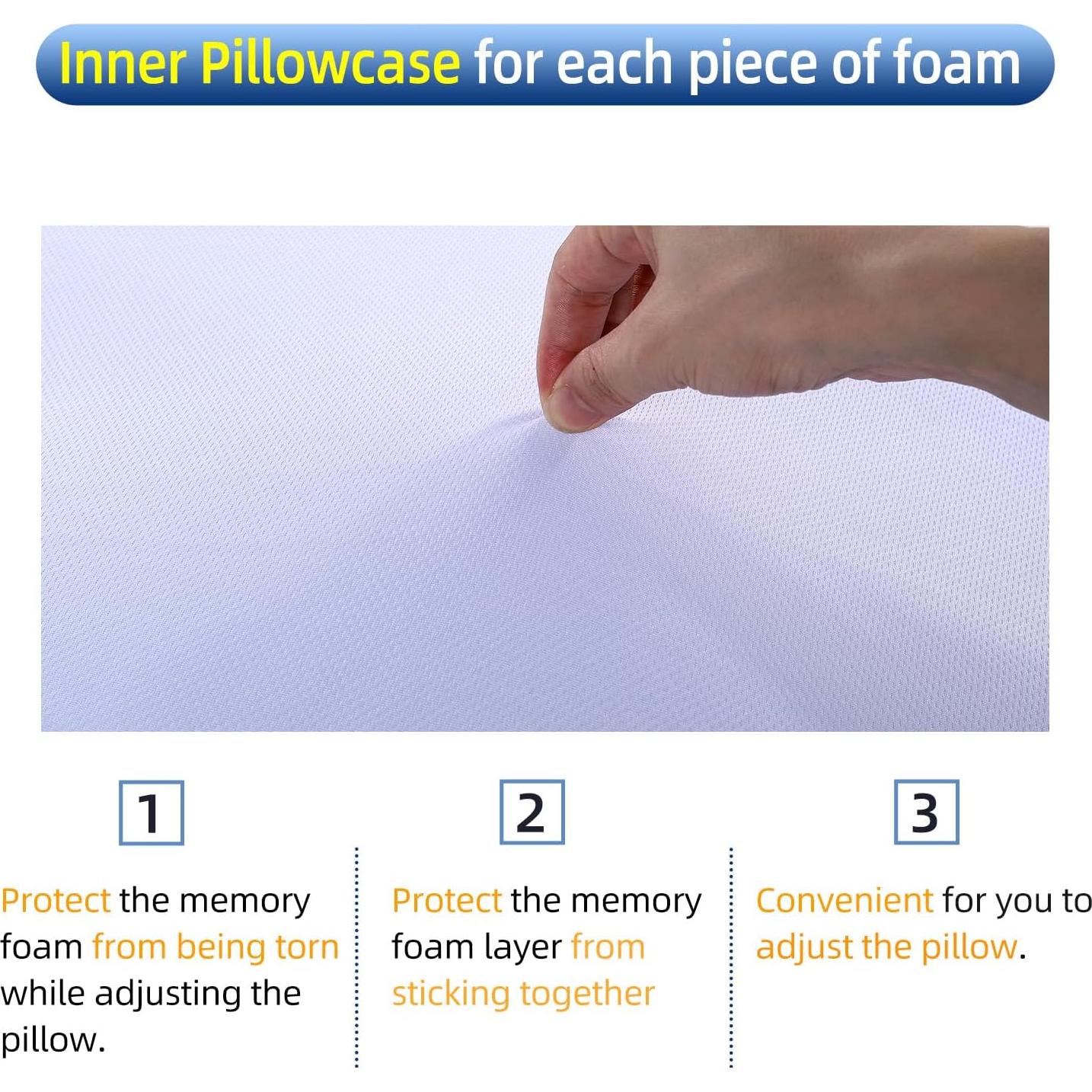 Almohada delgada de gel de memoria SUQ I OME 60x34.8 cm