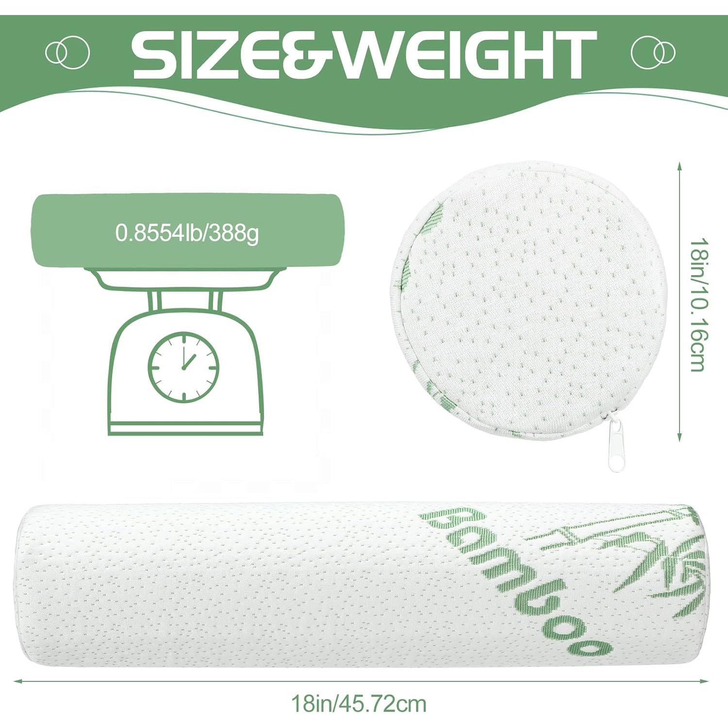 Bucherry Almohadas Cilíndricas Espuma Viscoelástica 3 Unidades