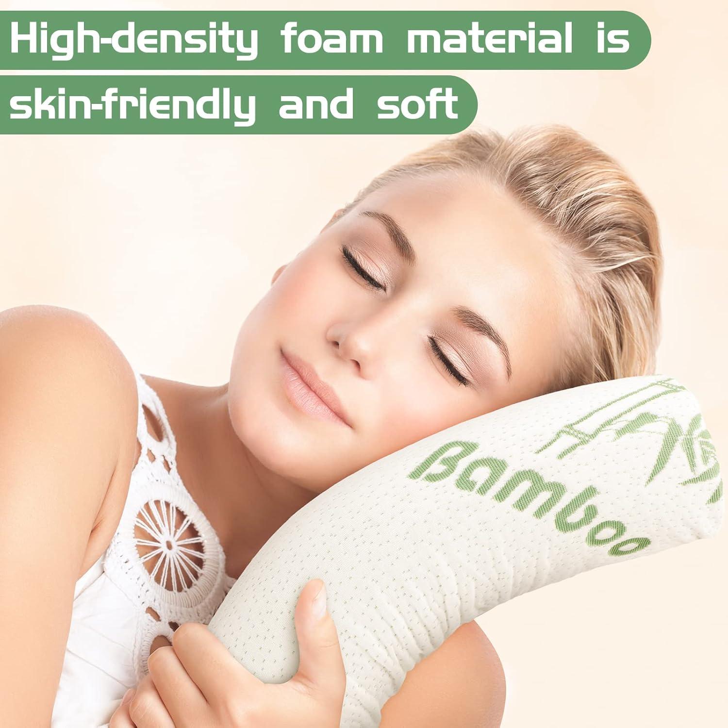 Bucherry Almohadas Cilíndricas Espuma Viscoelástica 3 Unidades