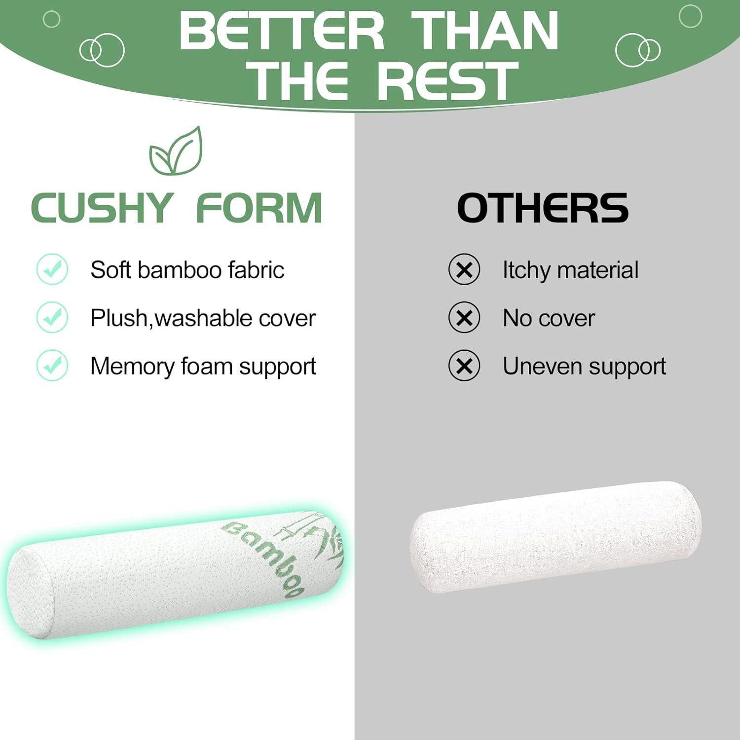 Bucherry Almohadas Cilíndricas Espuma Viscoelástica 3 Unidades