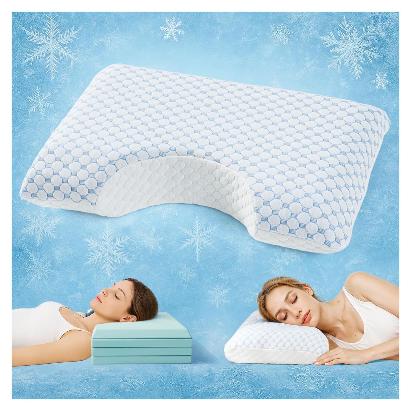 Almohada Ajustable USlixury para Dormir de Lado 60x36 cm