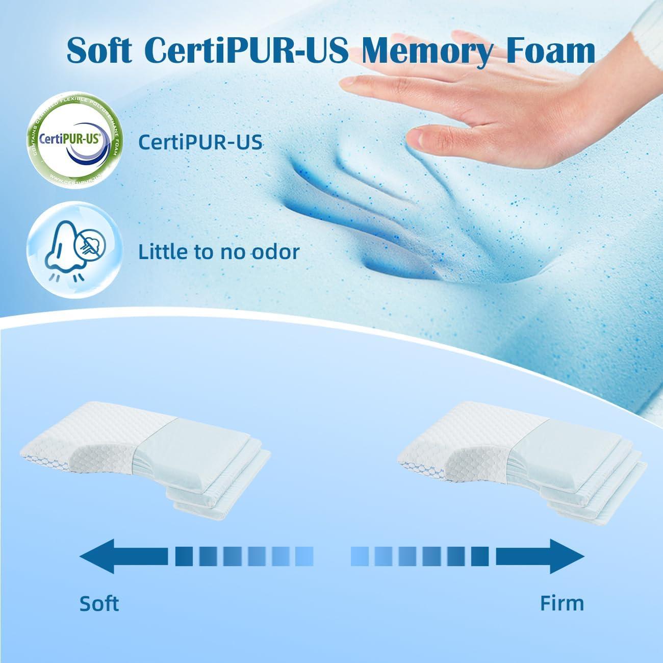 Almohada Ajustable USlixury para Dormir de Lado 60x36 cm