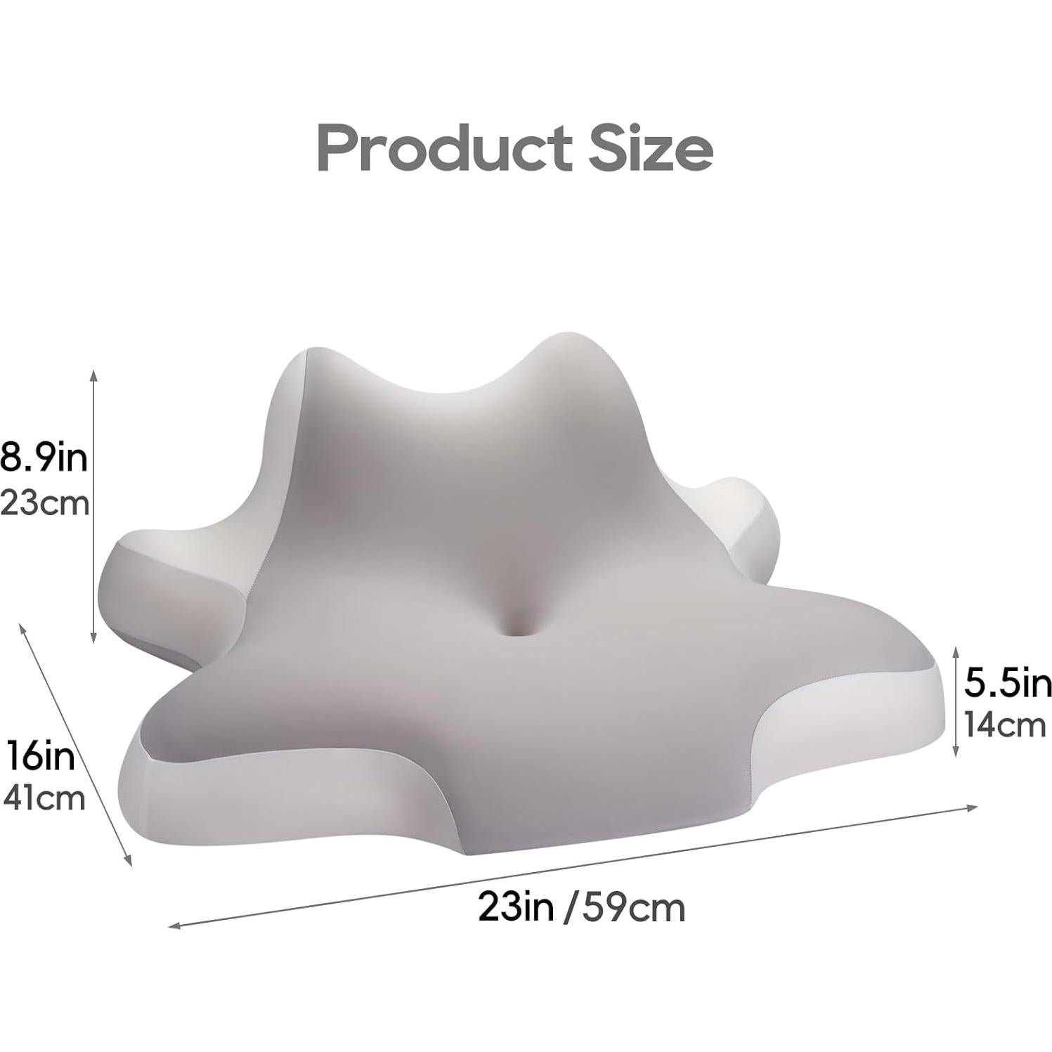 Almohada Cervical ByNaRIX Espuma con Memoria 1,99 kg Gris