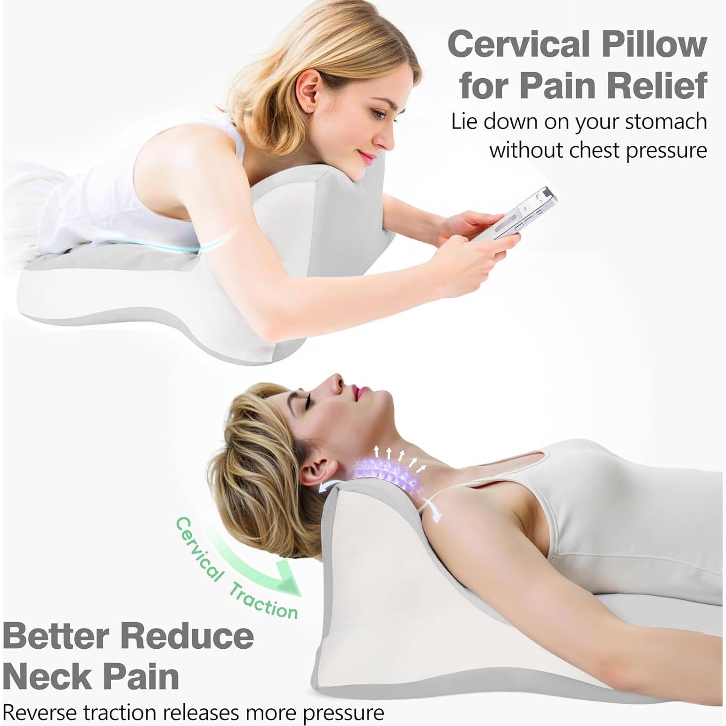 Almohada Cervical ByNaRIX Espuma con Memoria 1,99 kg Gris