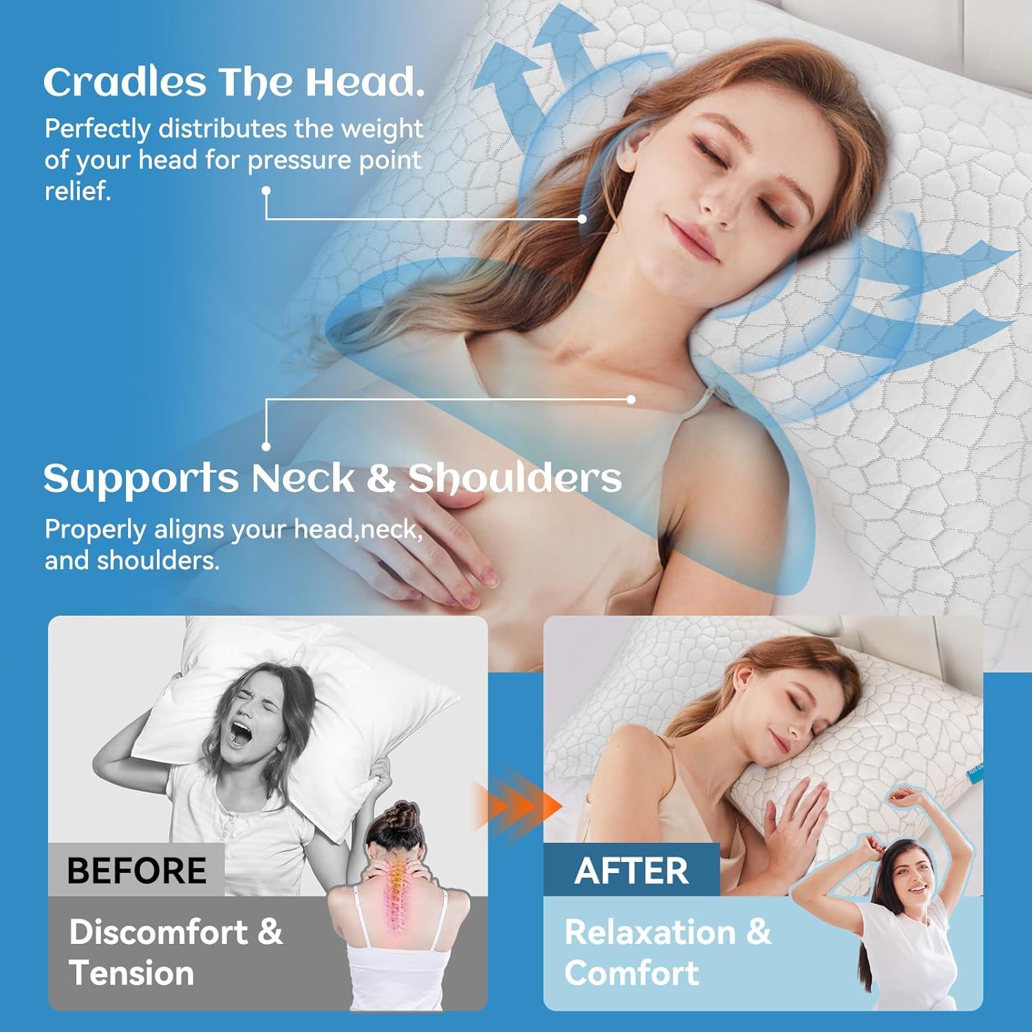 Cojines Ergonómicos SUPA MODERN para Dormir de Lado - Juego de 2