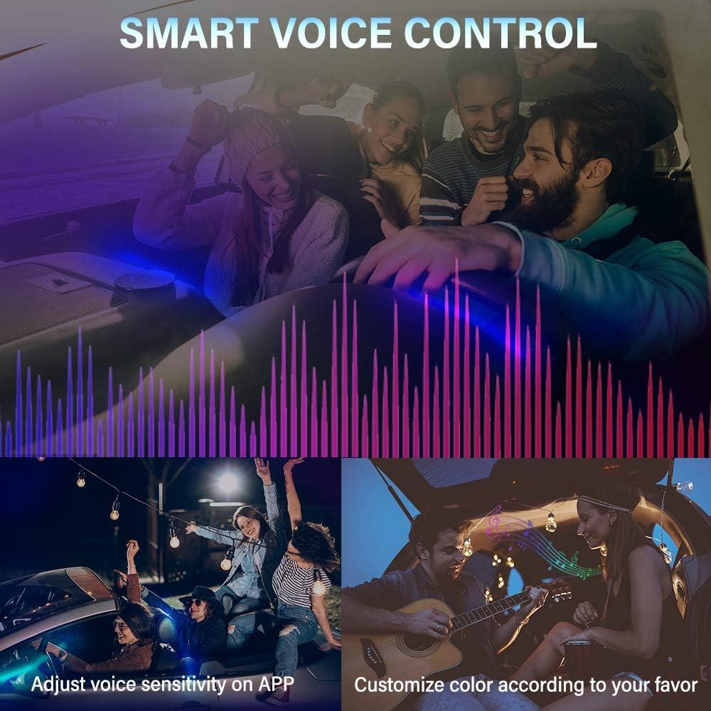 Tira LED interior de coche MAODANER 599.64 cm RGB Bluetooth