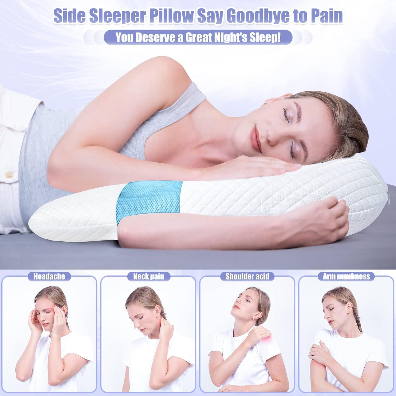 Almohada Corporal Ergonomica SAHEYER Espuma Memoria Azul