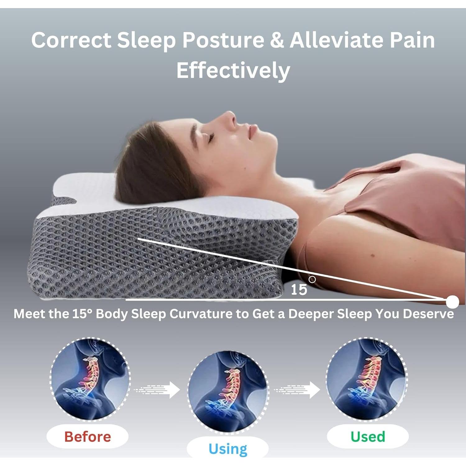 Almohada Cervical INNUBINU Espuma de Memoria 60x34 cm