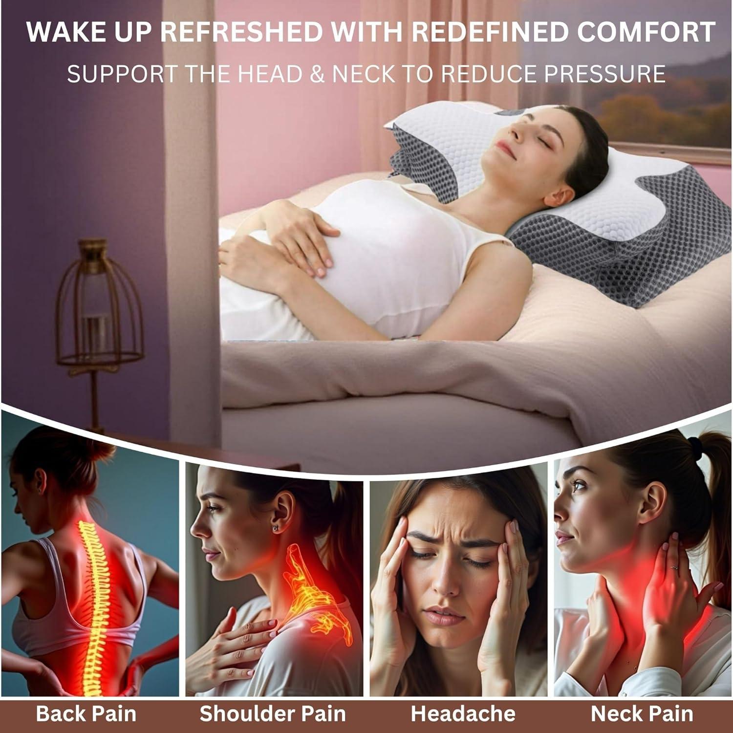 Almohada Cervical INNUBINU Espuma de Memoria 60x34 cm