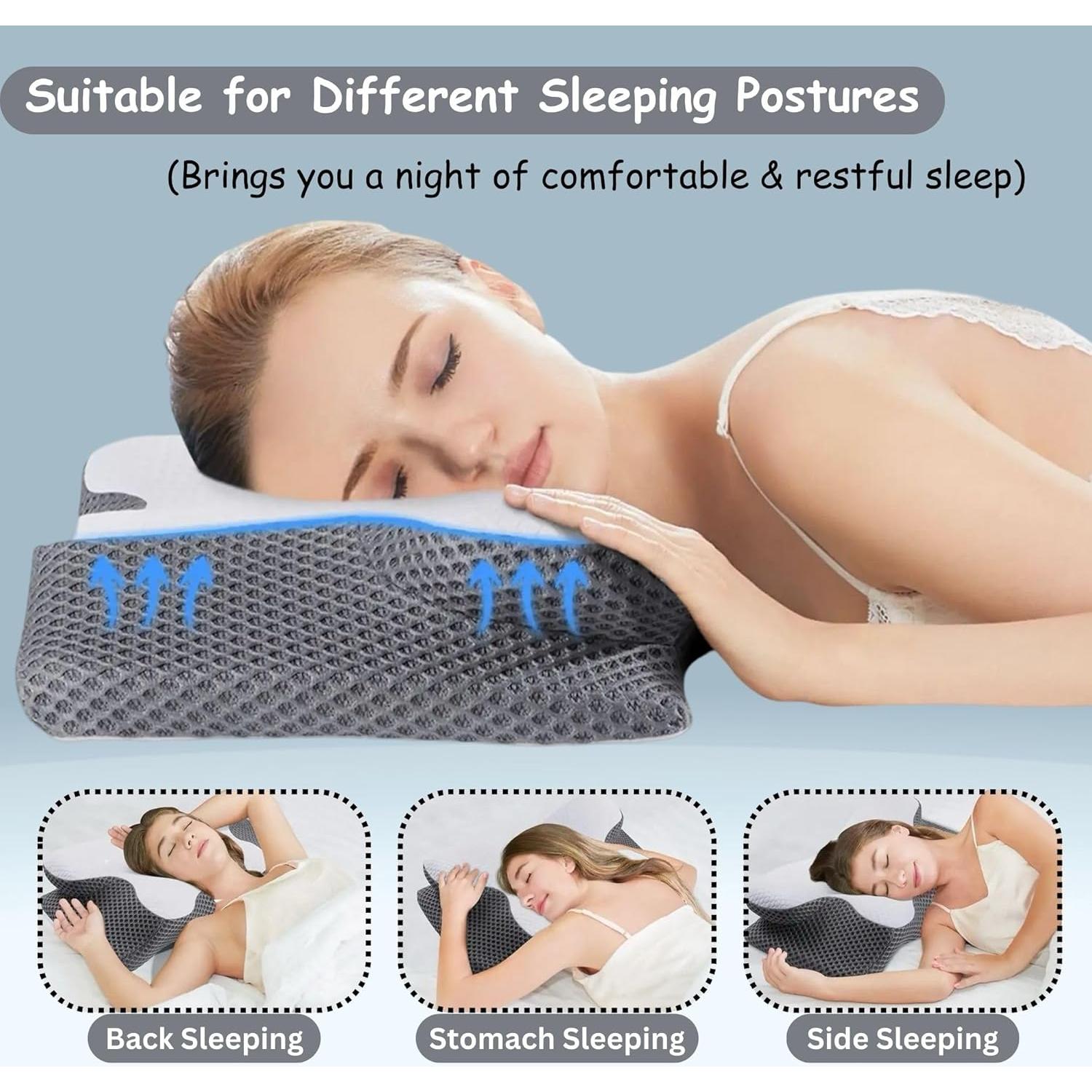 Almohada Cervical INNUBINU Espuma de Memoria 60x34 cm