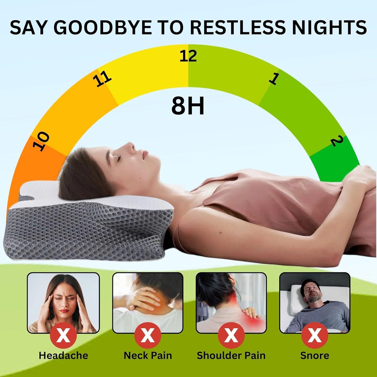 Almohada Cervical INNUBINU Espuma de Memoria 60x34 cm