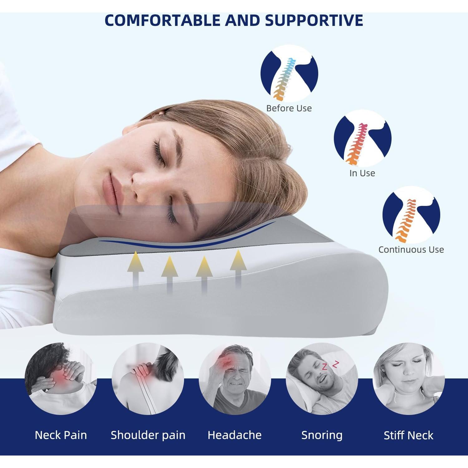 Almohada Cervical Ergonómica ABLEGRID con Gel Refrigerante