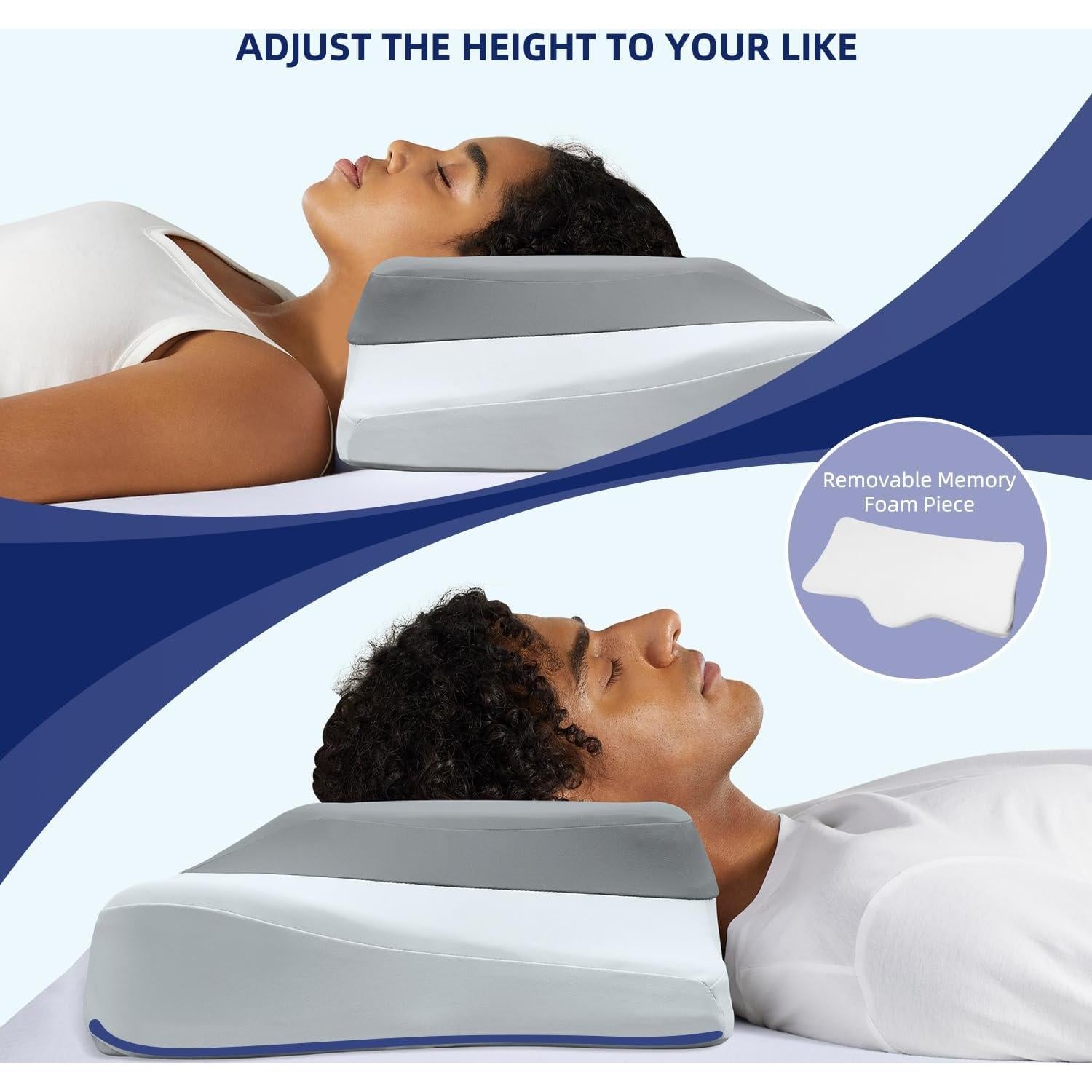 Almohada Cervical Ergonómica ABLEGRID con Gel Refrigerante