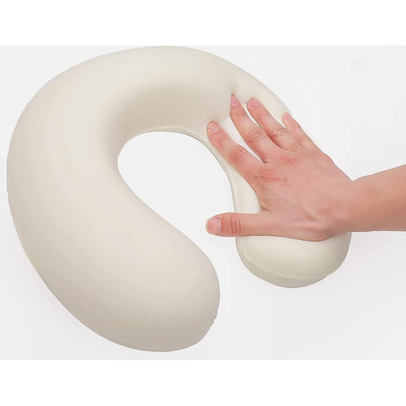 Almohada de Viaje GDEOUP Espuma Viscoelástica Negra 30x30 cm