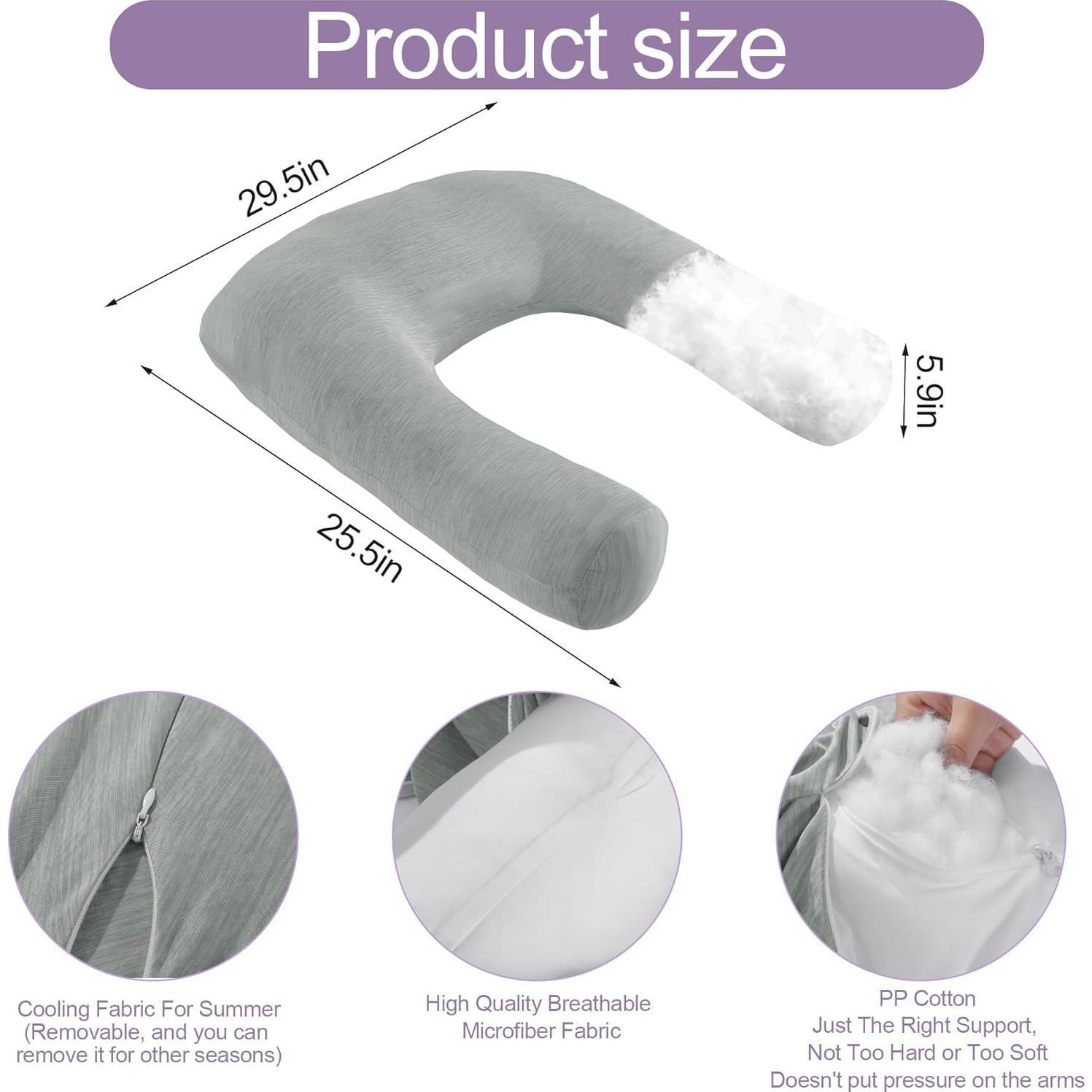 Almohada Ergonómica HOMBYS U para Dormir Lado 75x65 cm