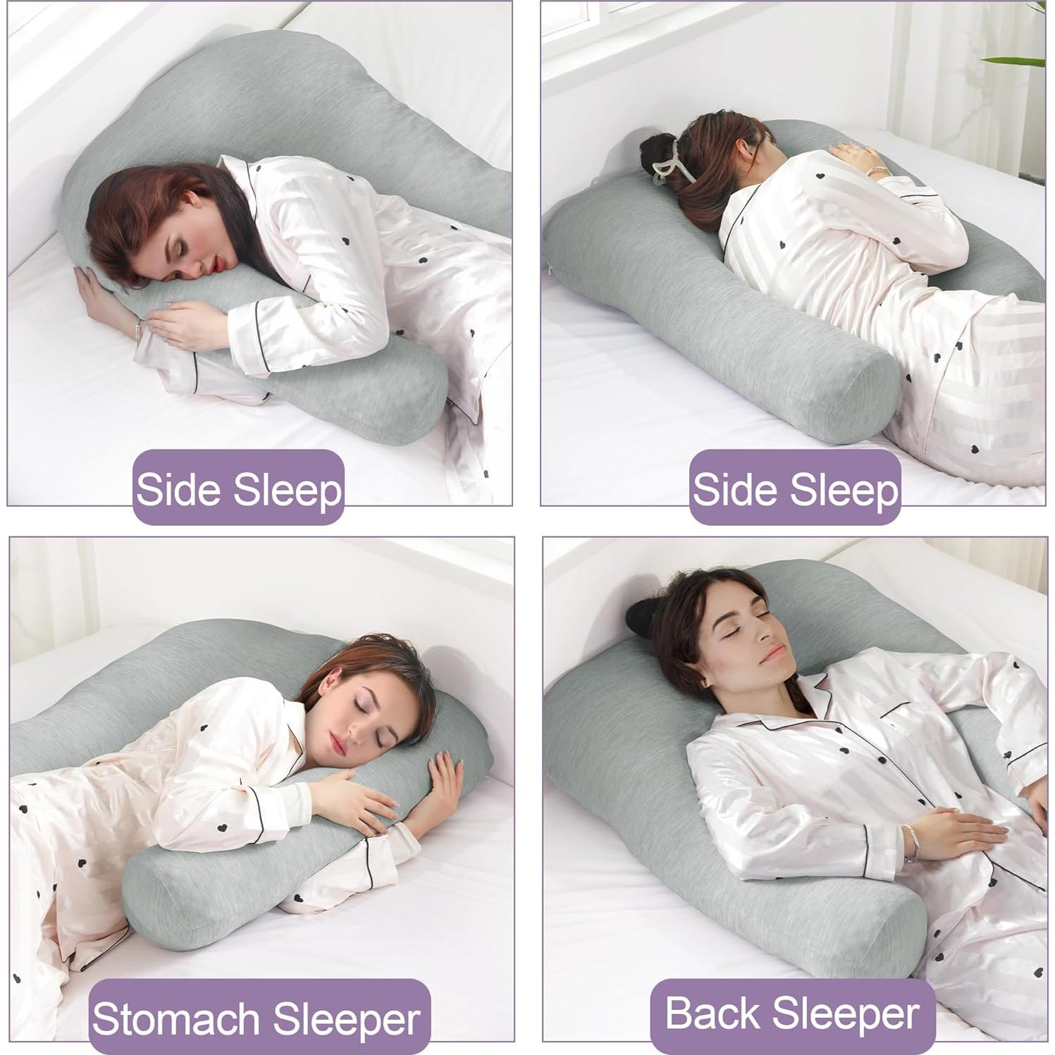 Almohada Ergonómica HOMBYS U para Dormir Lado 75x65 cm