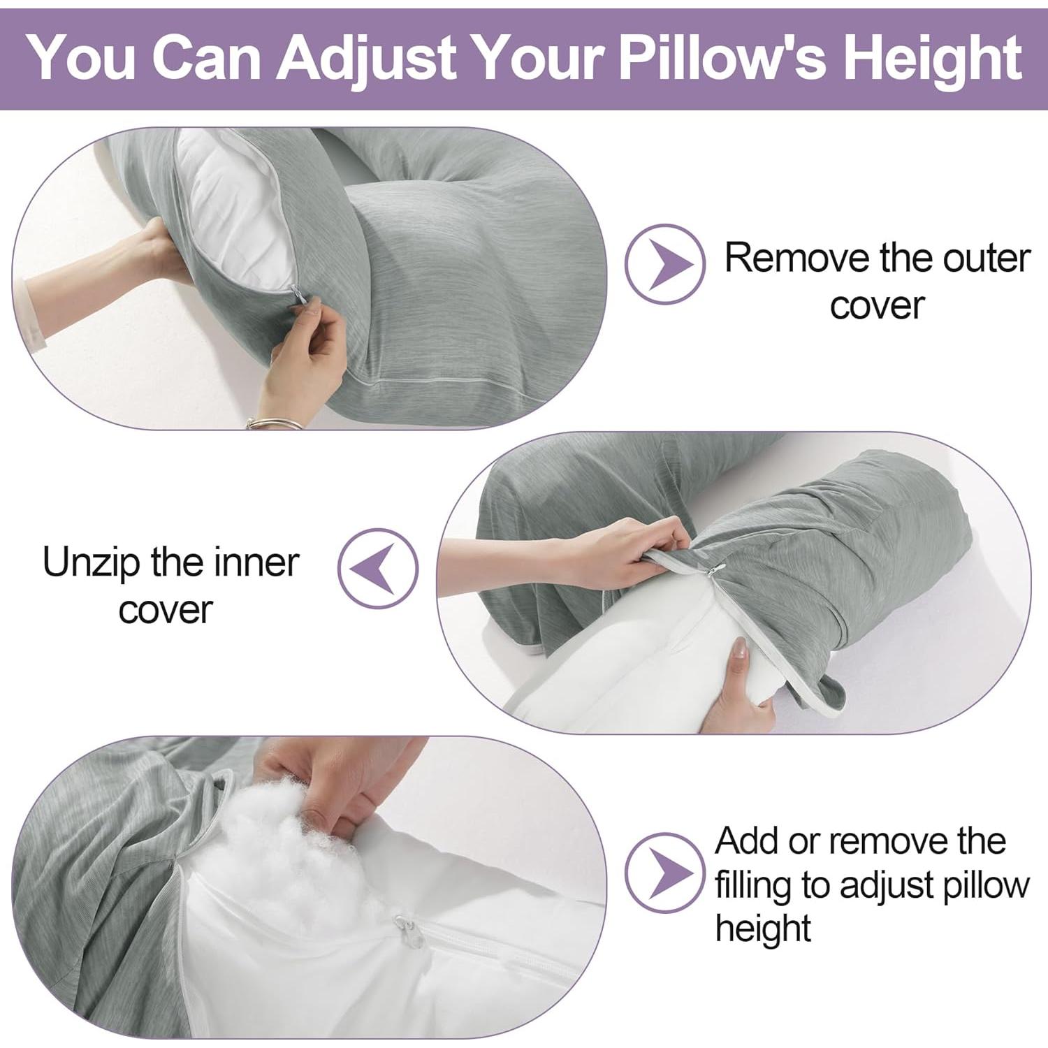 Almohada Ergonómica HOMBYS U para Dormir Lado 75x65 cm