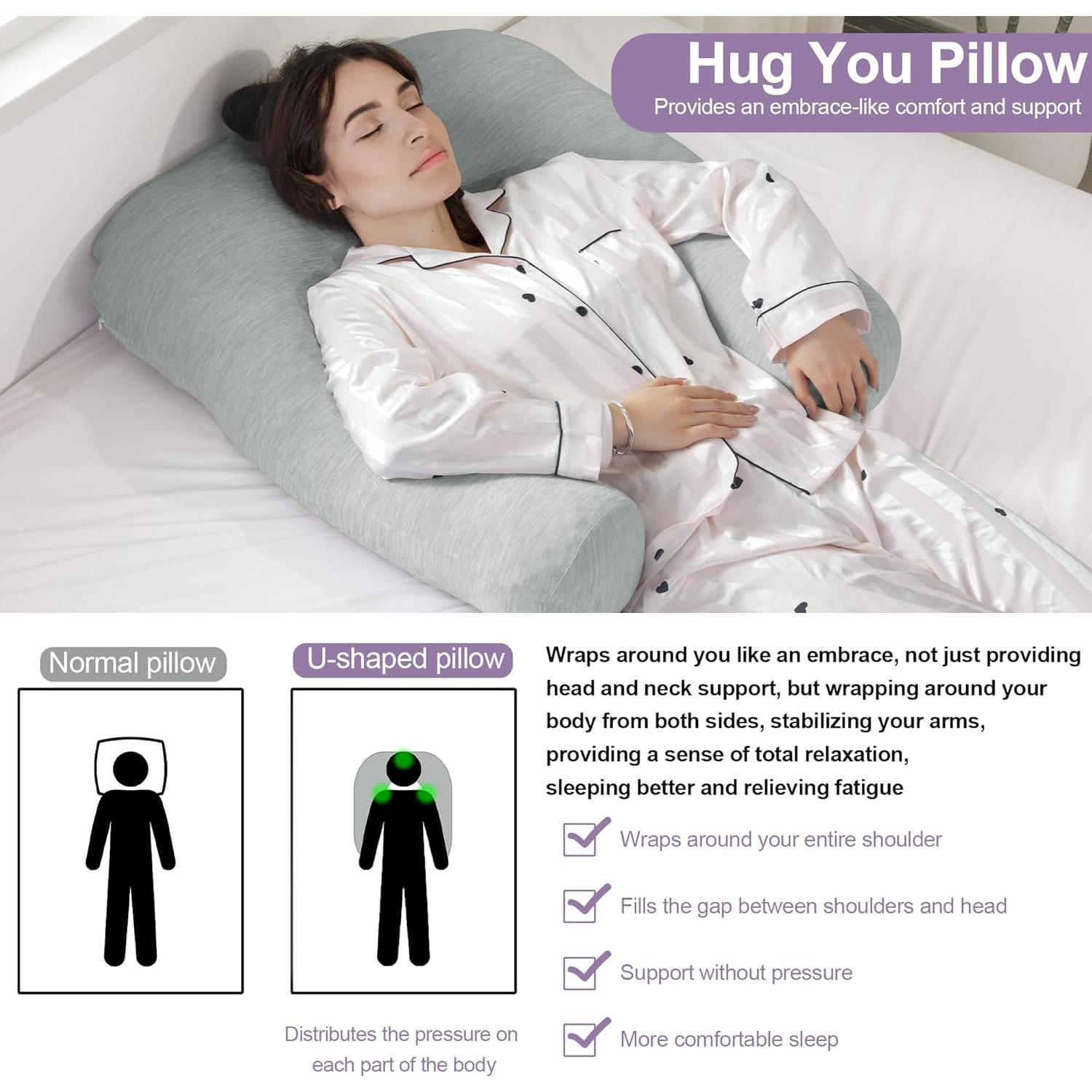 Almohada Ergonómica HOMBYS U para Dormir Lado 75x65 cm