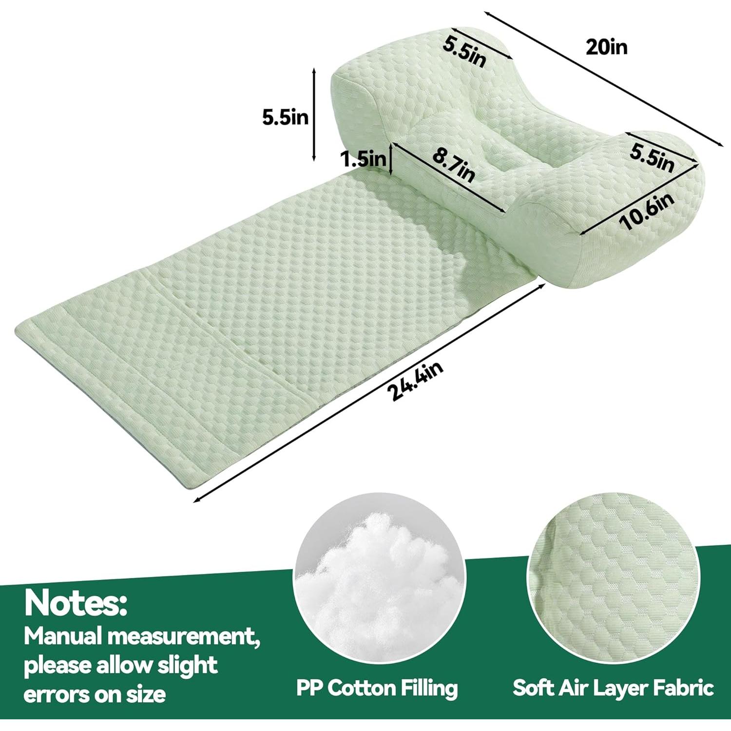 Almohada para Cuello MABOZOO Reclinable Verde 20x35cm