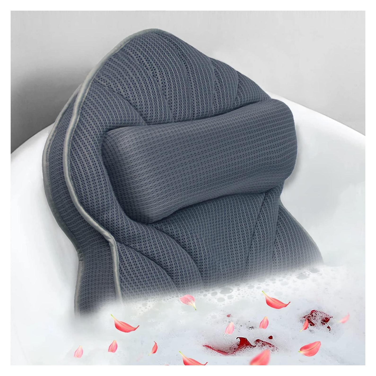 Almohada de Baño Poemland Grande Ergonomica Gris 48x38 cm