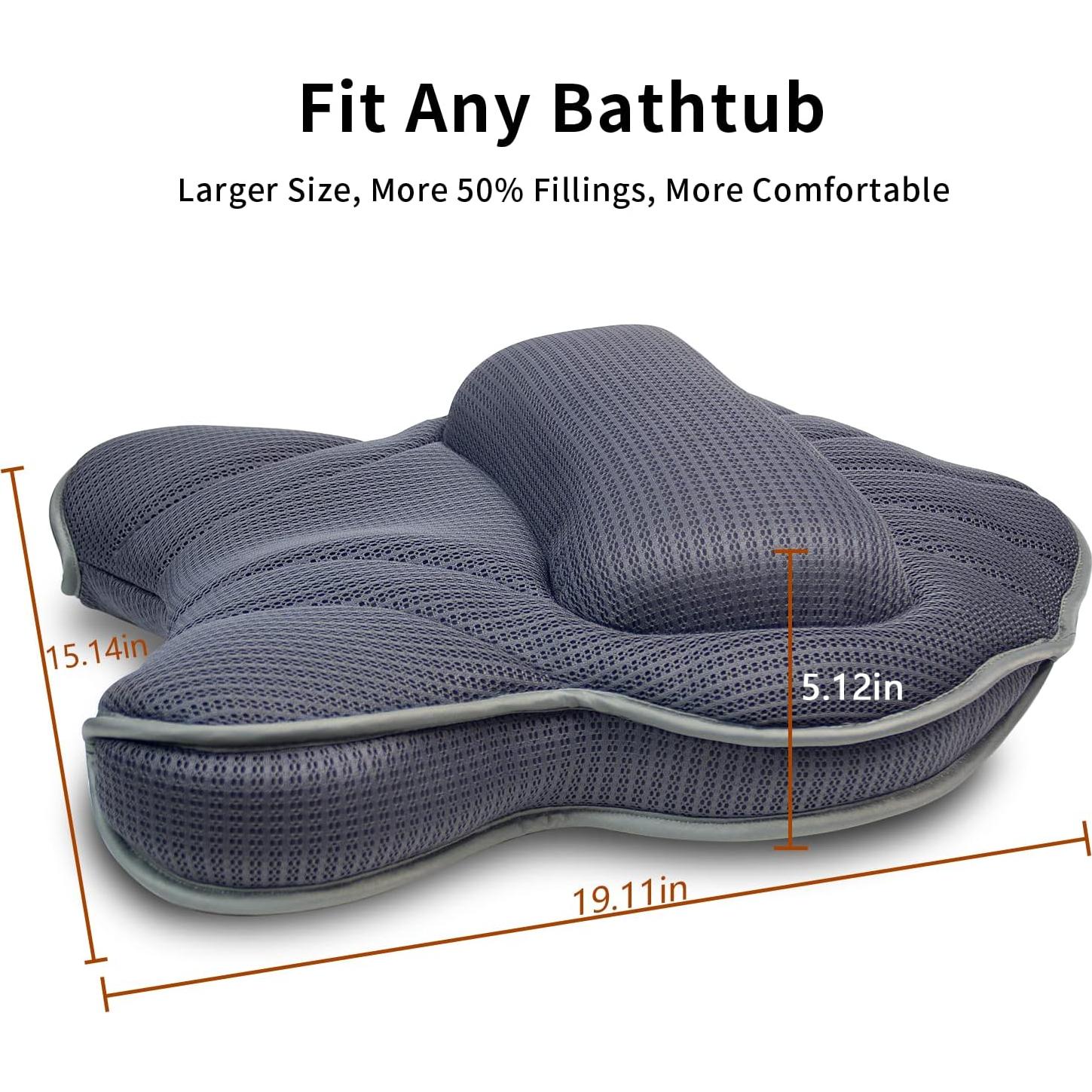 Almohada de Baño Poemland Grande Ergonomica Gris 48x38 cm