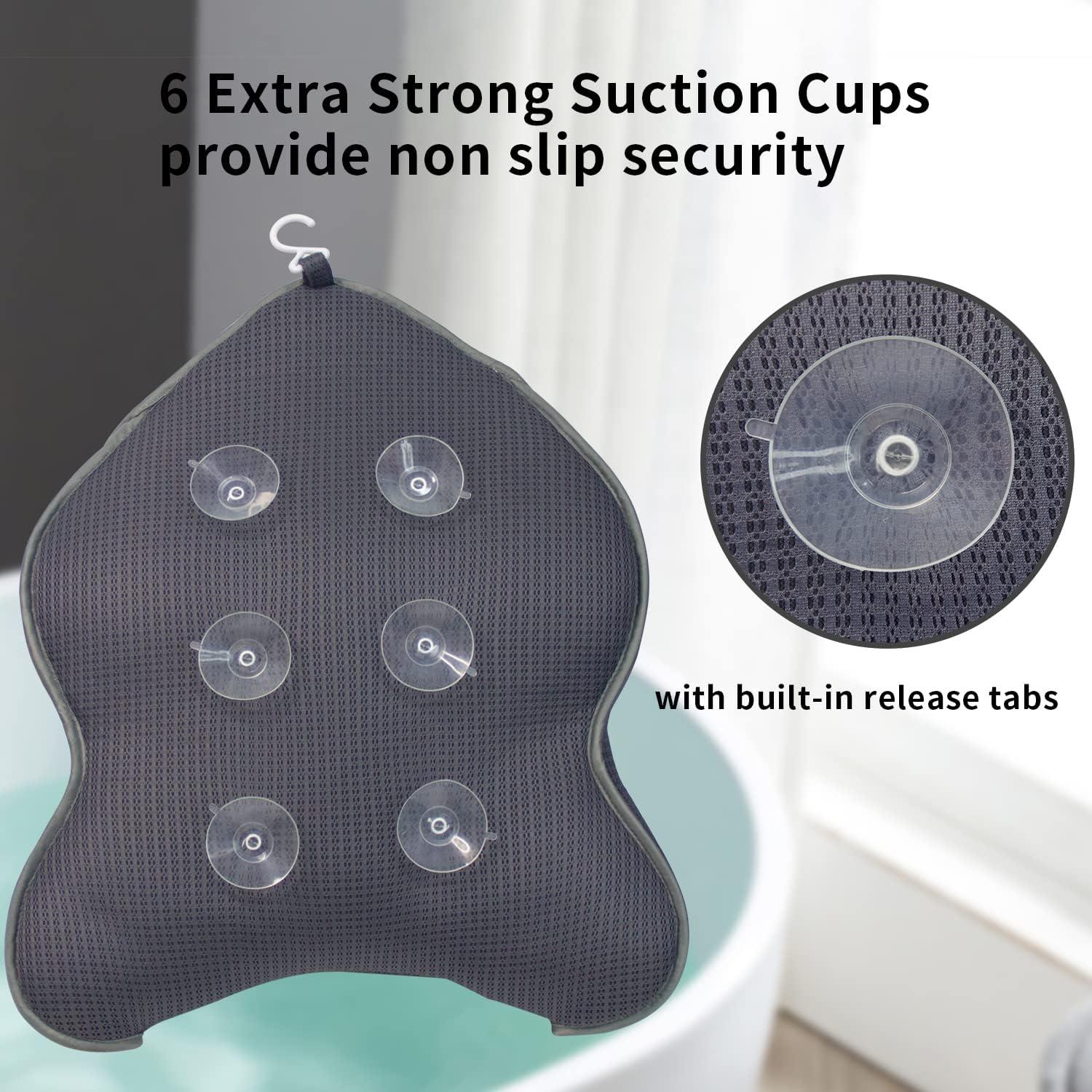 Almohada de Baño Poemland Grande Ergonomica Gris 48x38 cm