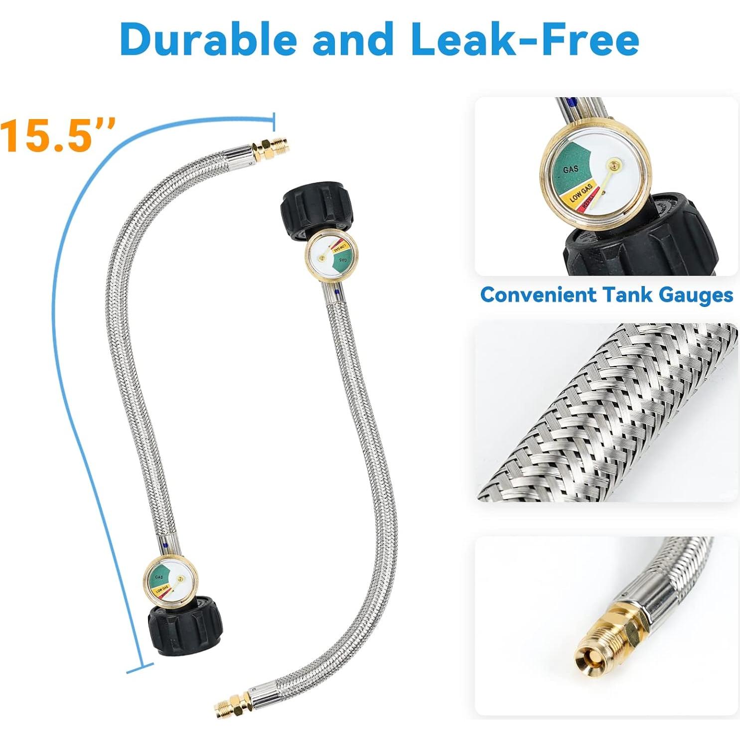 Kit Regulador Gas Propano Skyflame 2 Etapas con Medidores