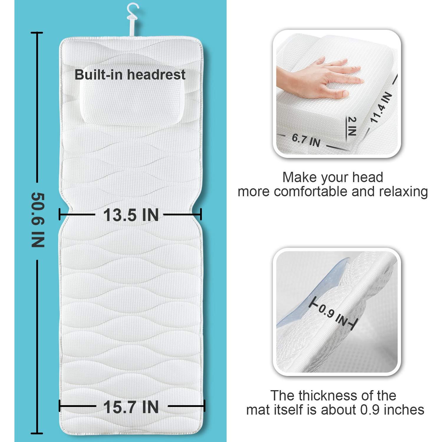 Almohada de Baño Completo OMYSTYLE 127x40.6cm Antideslizante