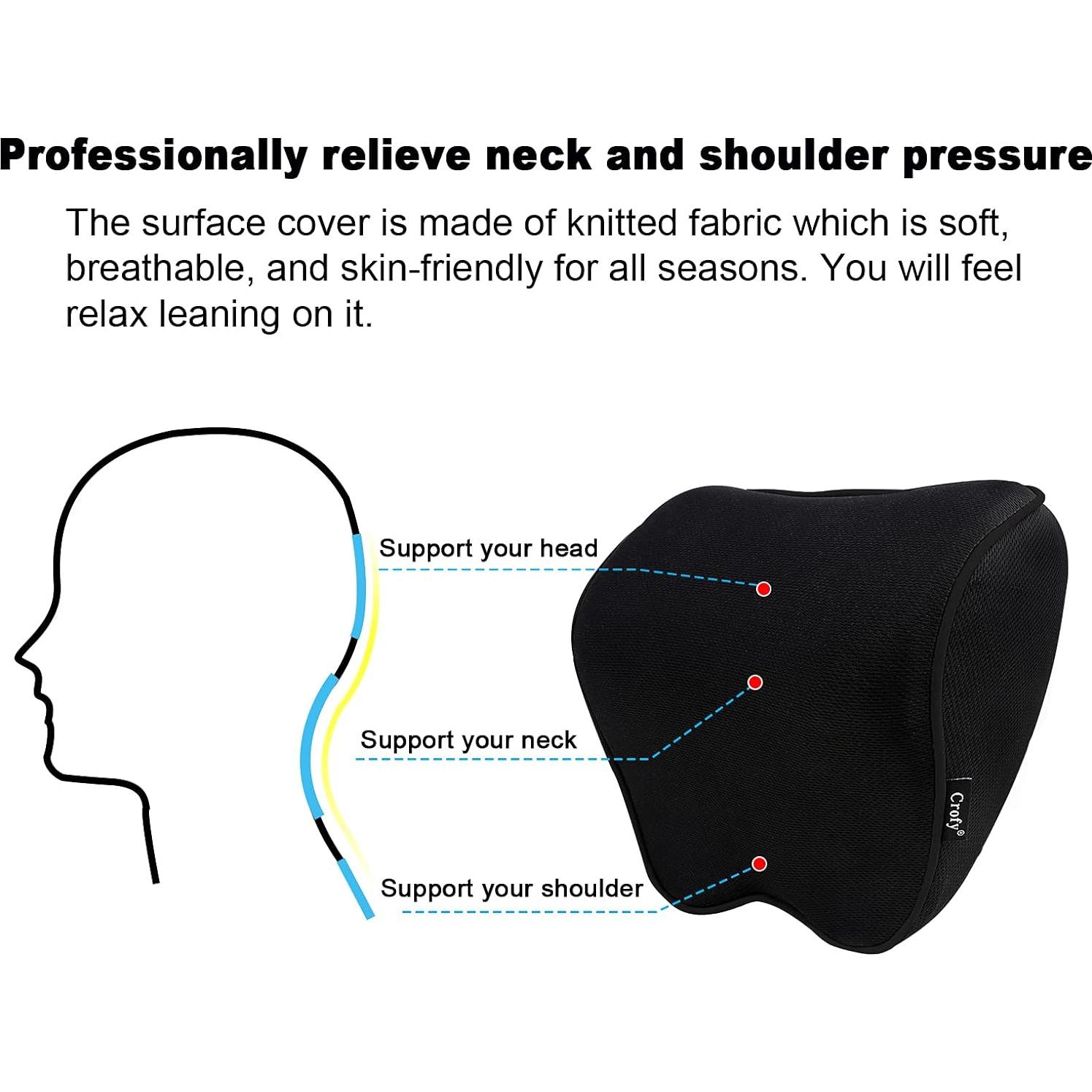 Almohada de Cuello Crofy 2 Piezas Espuma de Memoria