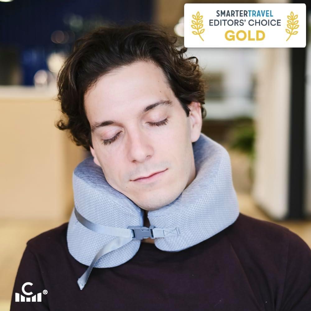 Almohada de Viaje Ergonómica C CUSHION LAB Gris Grande