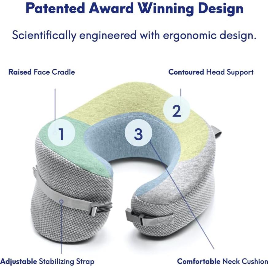 Almohada de Viaje Ergonómica C CUSHION LAB Gris Grande